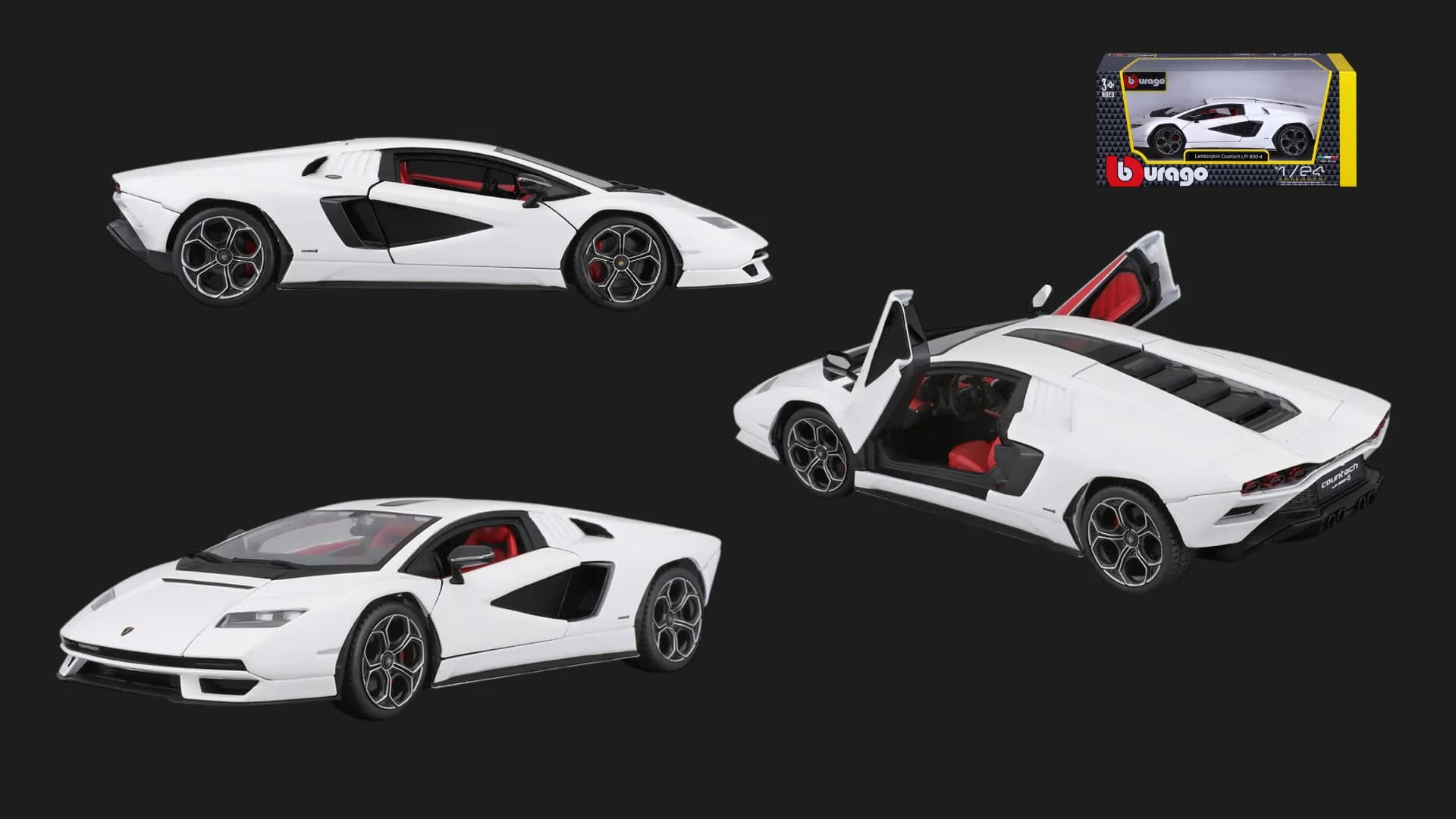 Автомодель Bburago Lamborghini Countach LPI 800-4 в ассортименте (1:24) (18-21102)