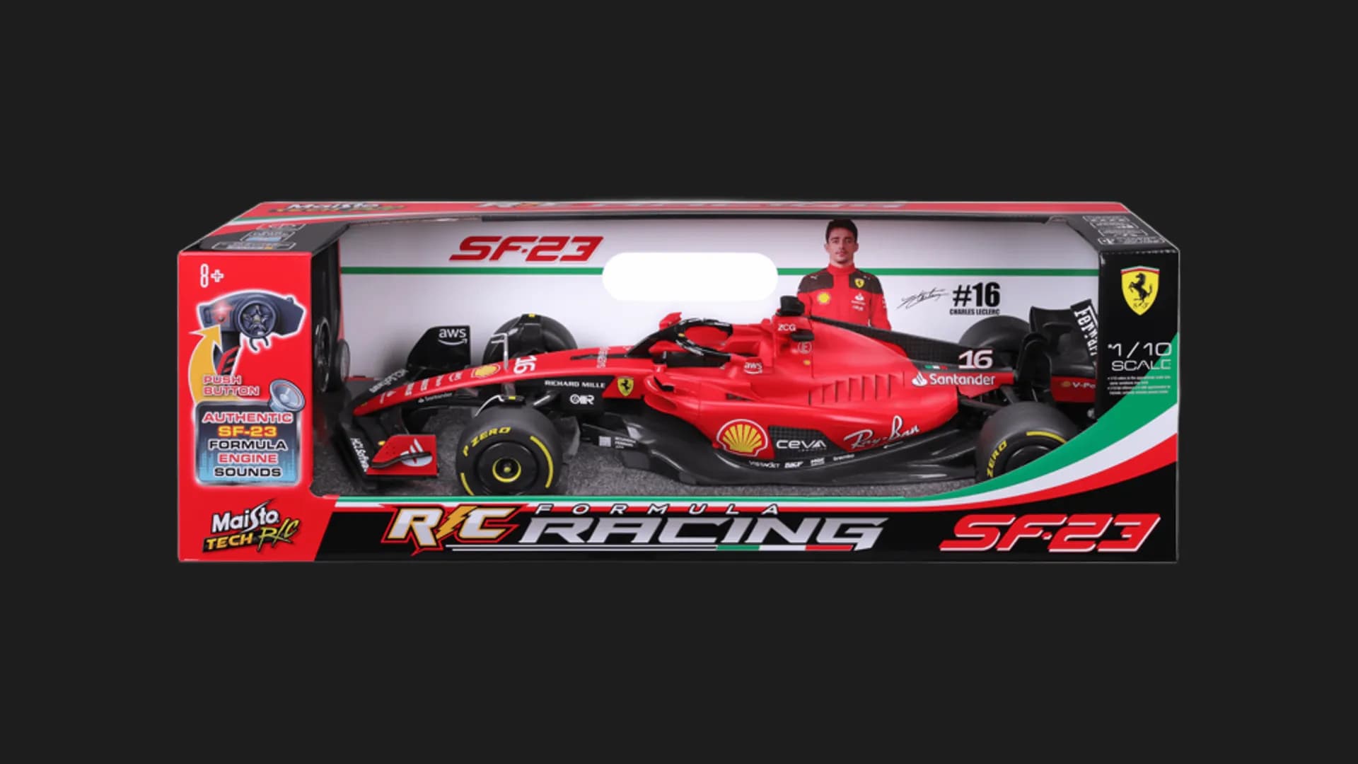 Автомобиль на р/у Maisto Tech — Formula RC SF-23, #16 Charles Leclerc, 1:10 (82771) (Red)
