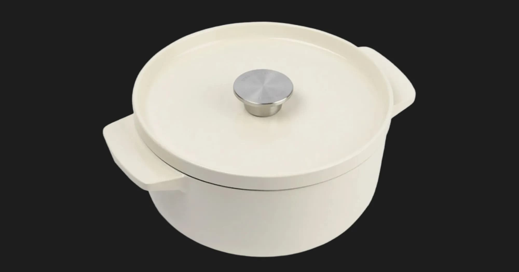 Кастрюля чугунная с крышкой KitchenAid, 22 см, 3,3 л (Beige) (CC006056-001)