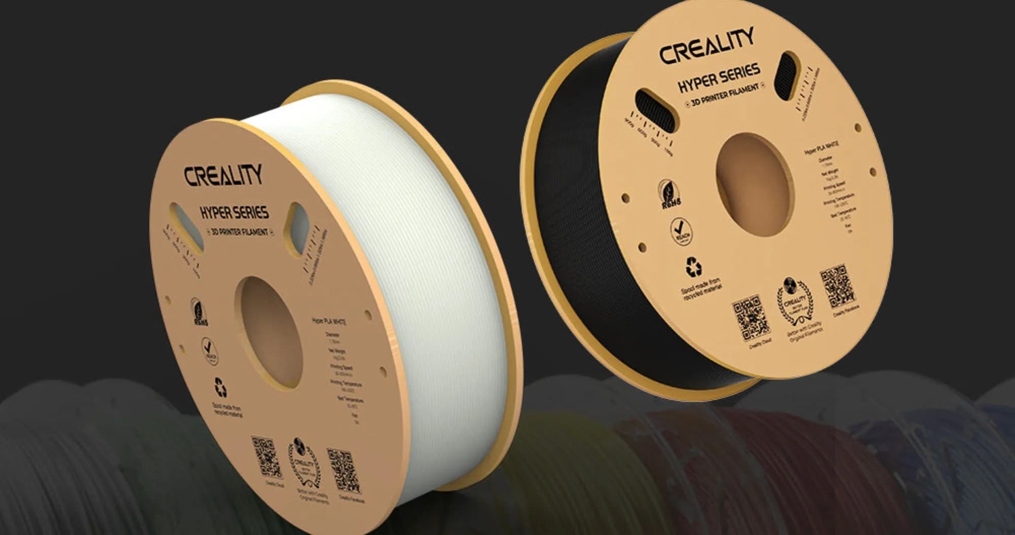 Пластик (Filament) CREALITY Hyper PLA 1кг 1.75мм Коричневый (3301010382)