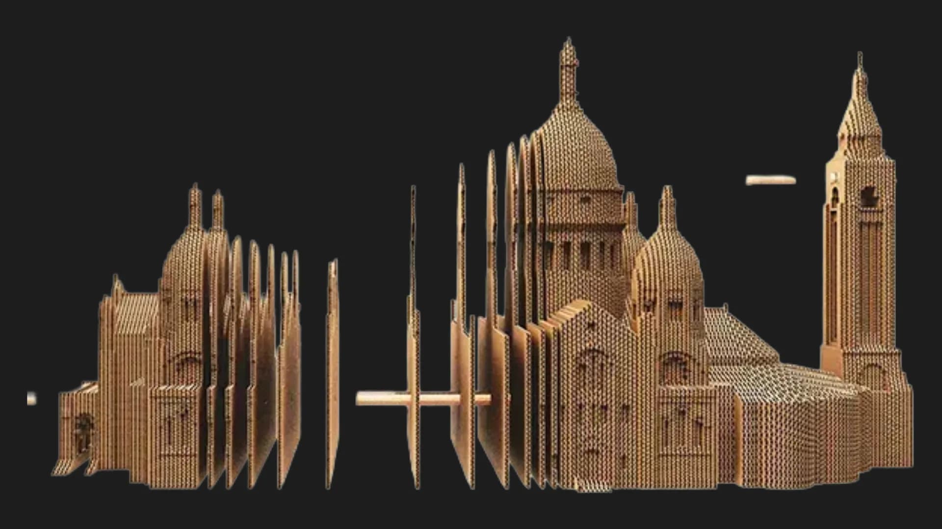 Картонный 3D пазл-конструктор Cartonic Базилика Сакре-Кер (Париж) (Sacré-Coeur Basilica) (CARTSACRE)