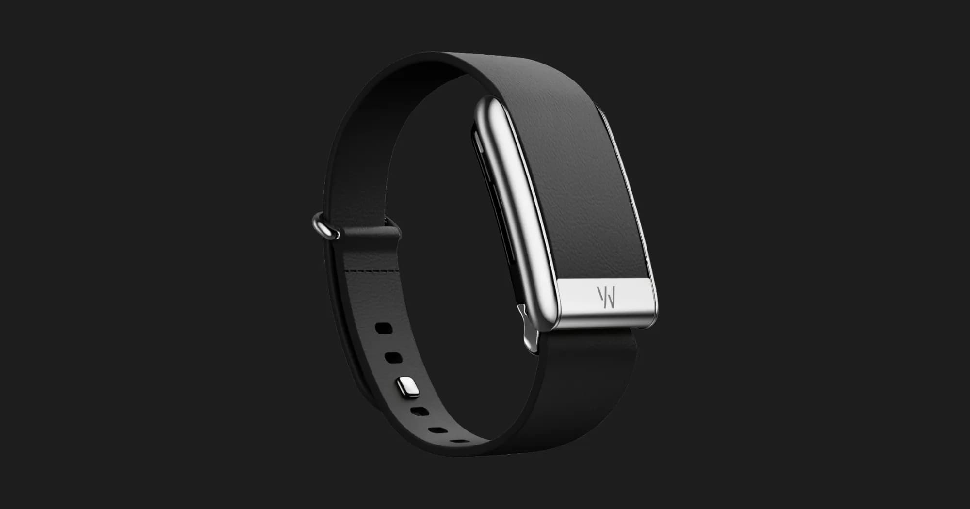 Ремешок Whoop LeatherLuxe Band для Whoop 5.0 (Black with Titanium) (Size S)