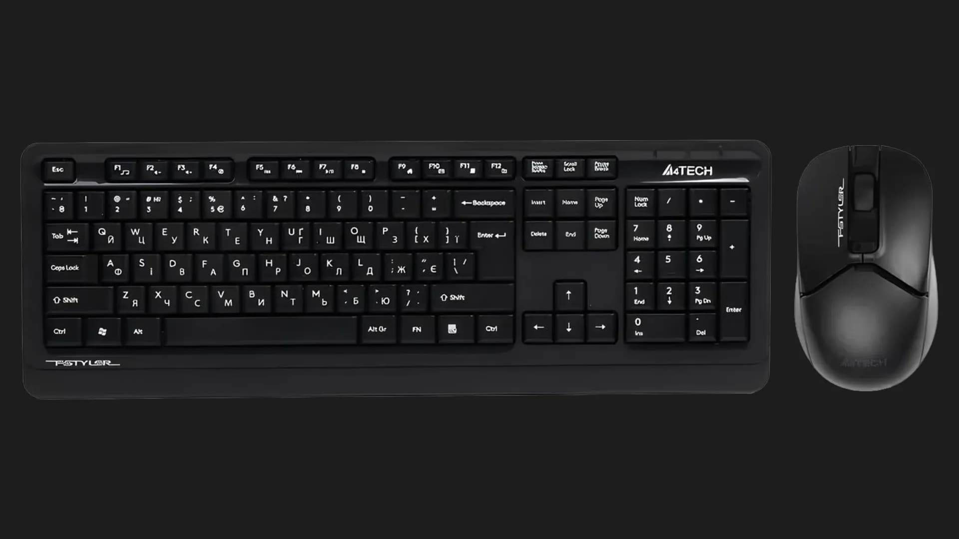 Комплект беспроводной клавиатуры + мышь A4Tech FG1012S (Black)