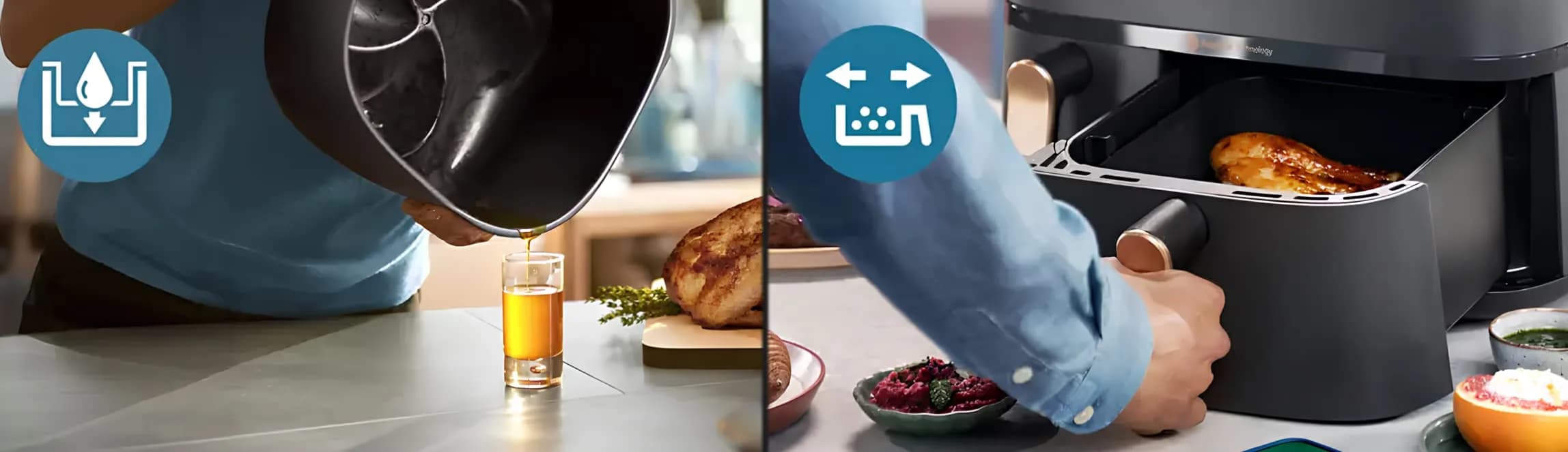 Мультипечь Philips Dual Basket Airfryer 5000 Series NA555/00