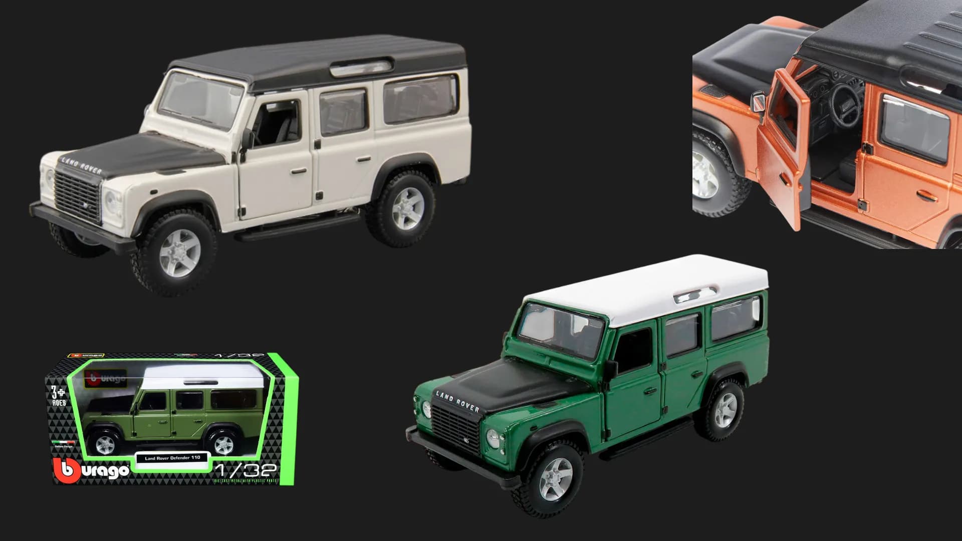 Автомодель Bburago Land Rover Defender 110 в ассортименте (1:32) (18-43029)