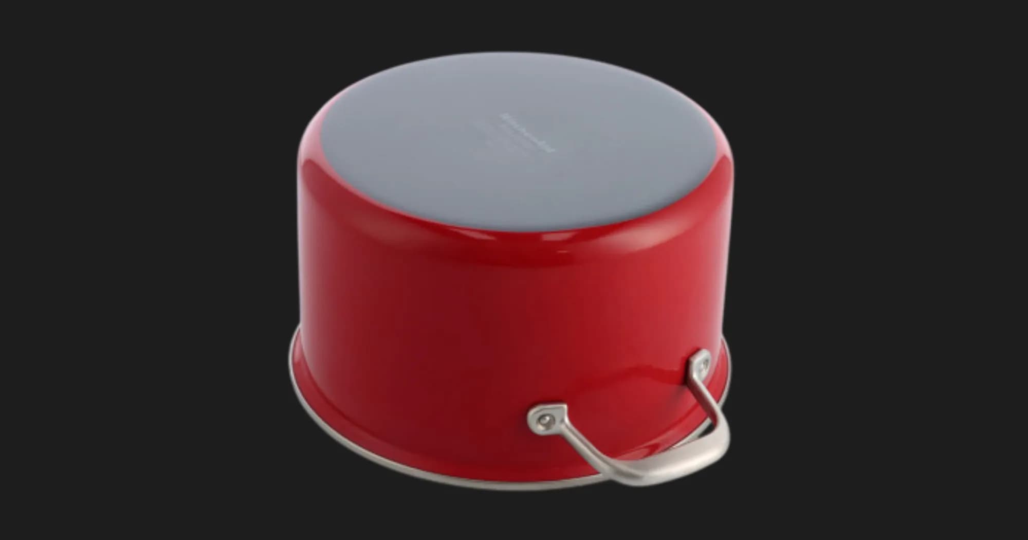 Кастрюля с крышкой KitchenAid Steel Core, 20 см, 3,7 л (Red) (CC003267-001)