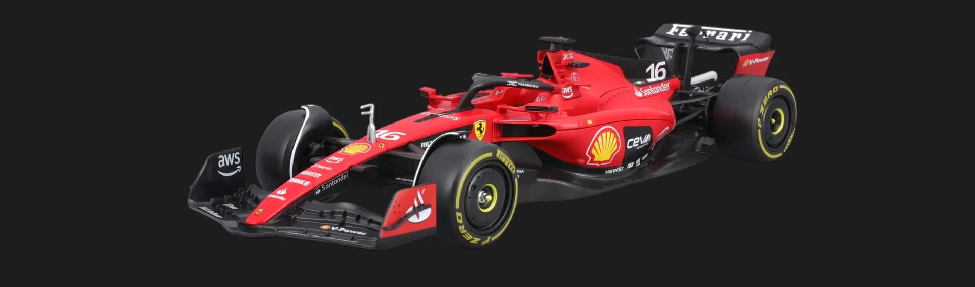 Автомодель с фигуркой Bburago Race — Ferrari SF-23 в ассортименте (1:24) (18-26809)
