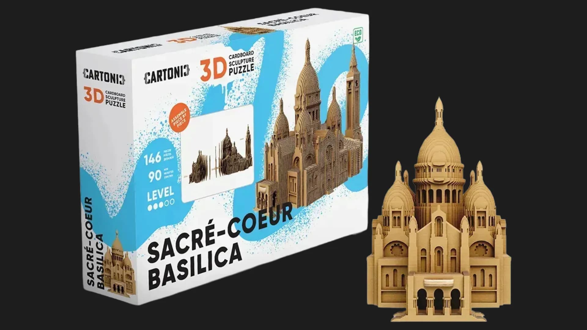 Картонный 3D пазл-конструктор Cartonic Базилика Сакре-Кер (Париж) (Sacré-Coeur Basilica) (CARTSACRE)