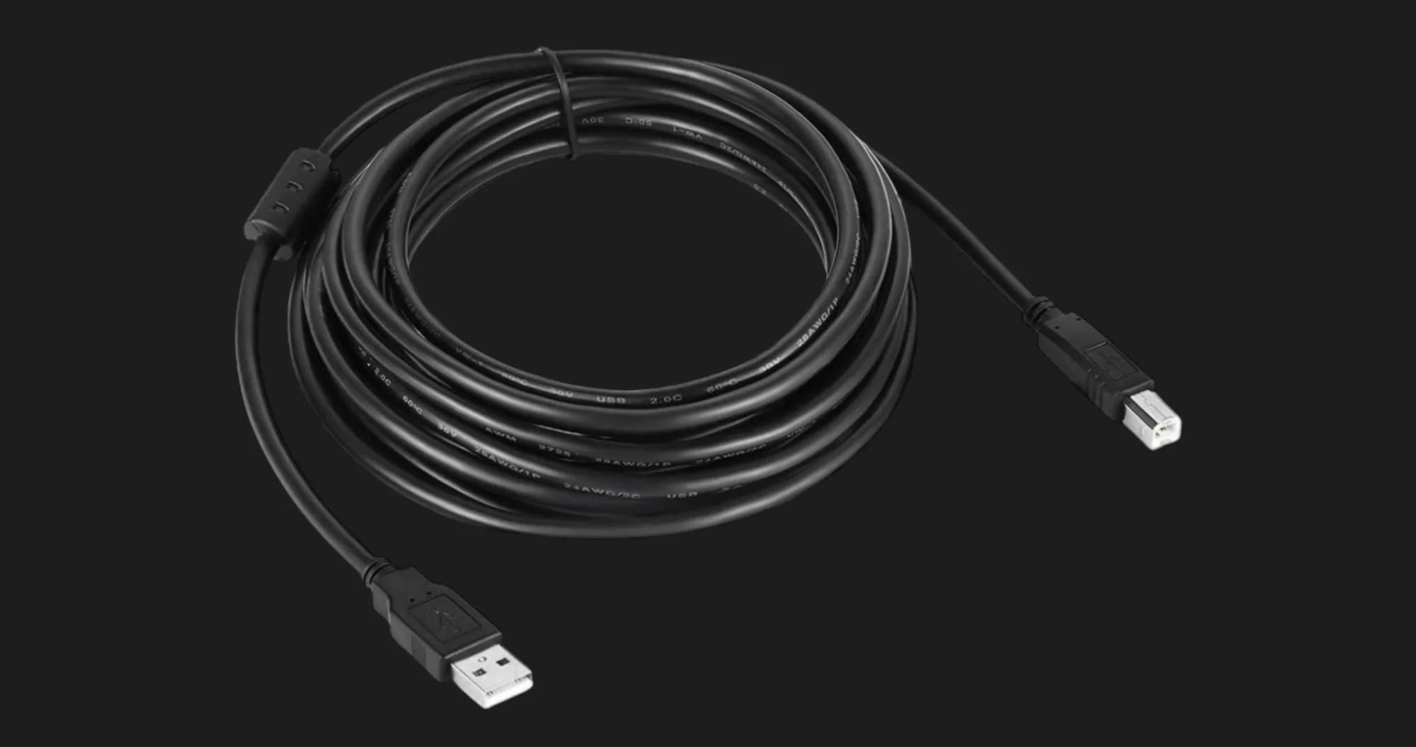 Кабель Colorway USB 2.0 AM to BM Print Cable 3m (Black) (CW-CBUB072-BK)