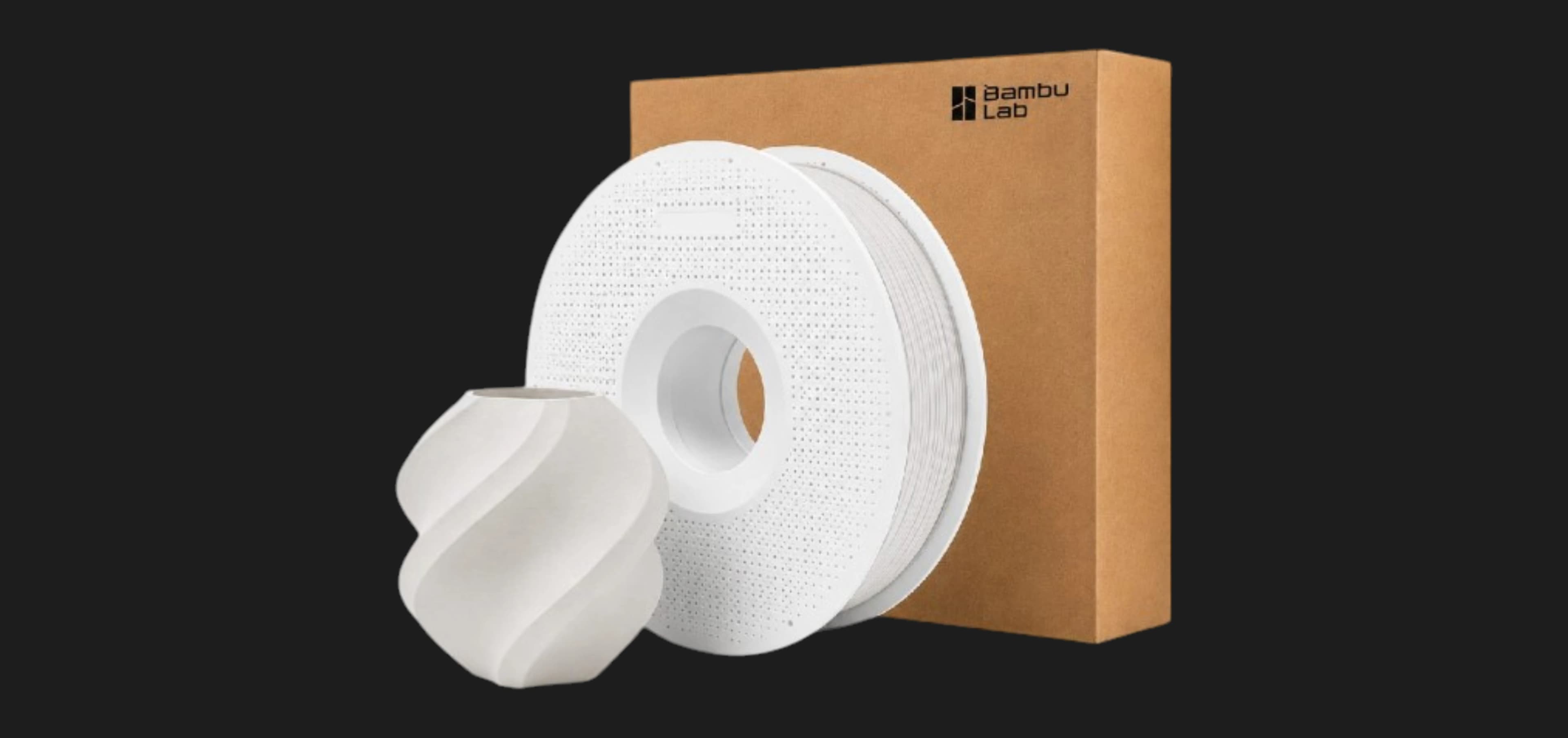Пластик (Filament) Bambu Lab PLA 1кг 1.75мм (Jade White)