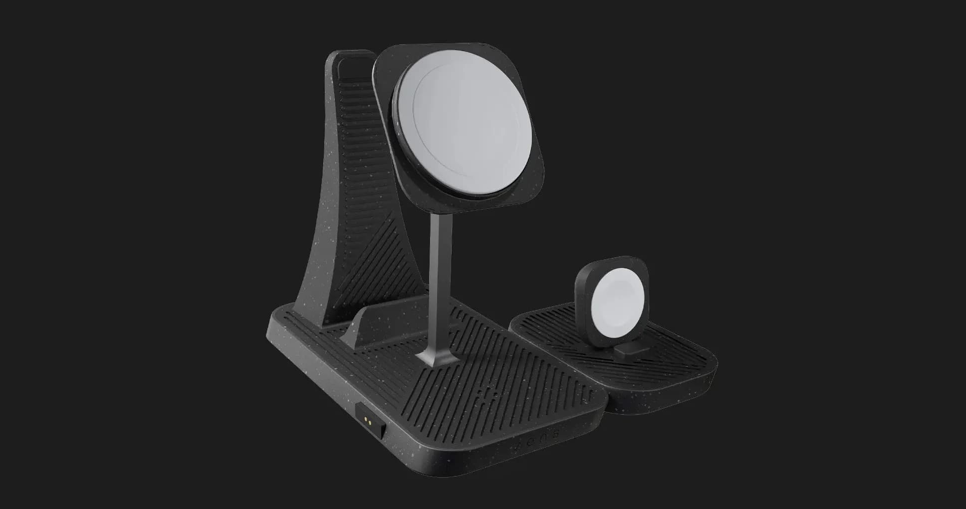 Беcпроводная зарядка Zens 4-in-1 Modular Wireless Charger with iPad Charging Stand (ZEAPM03/00) (Black)
