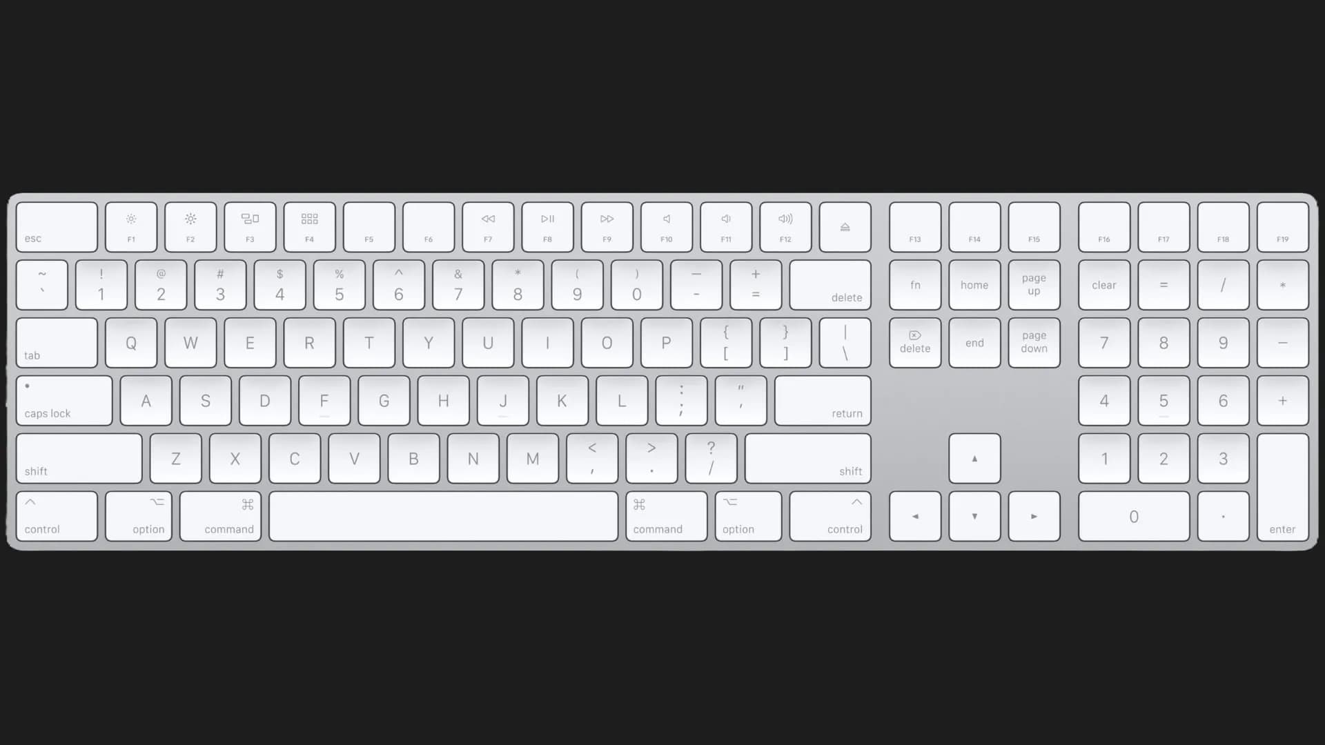 Полноразмерная клавиатура Apple Magic Keyboard (Silver) (MQ052)