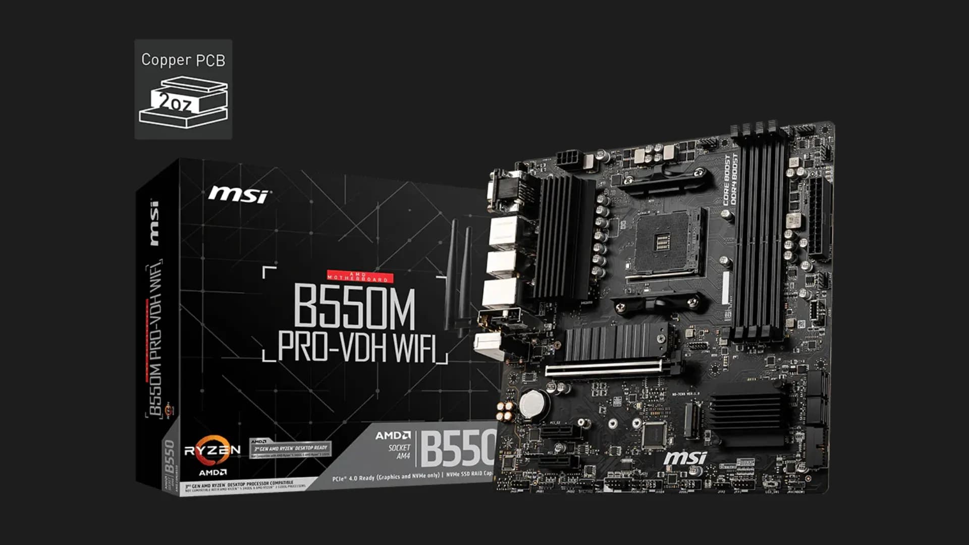 Материнская плата MSI B550M PRO-VDH WIFI (B550M PRO-VDH WIFI)