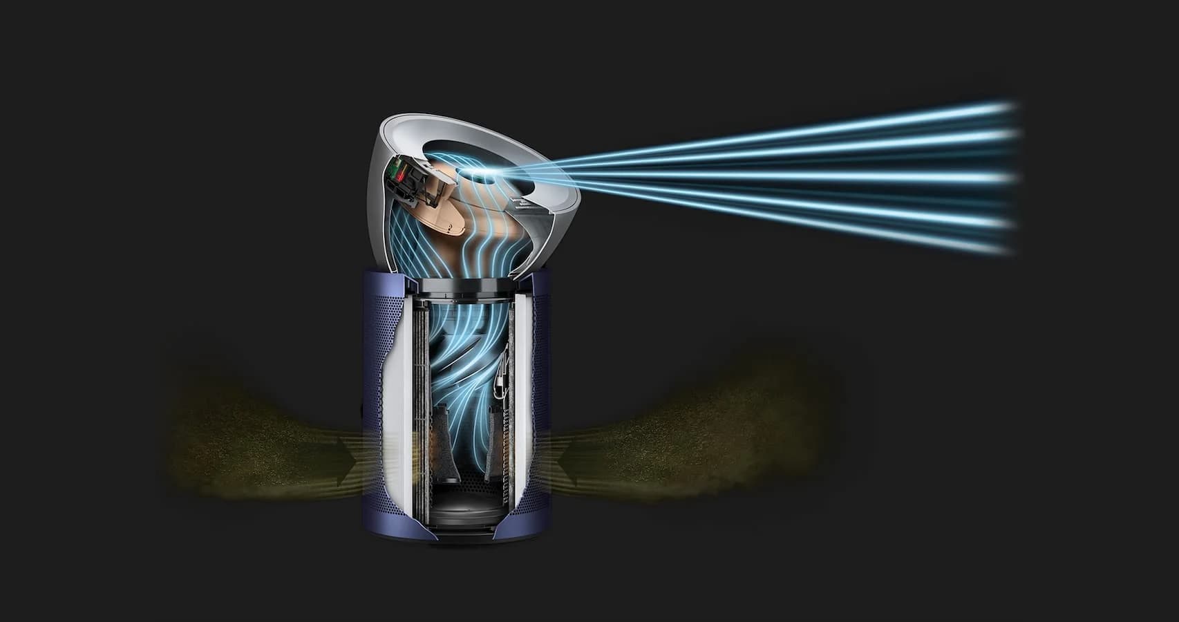 Очиститель воздуха Dyson Purifier Big + Quiet Formaldehyde BP03 (Bright Nickel/Prussian Blue)