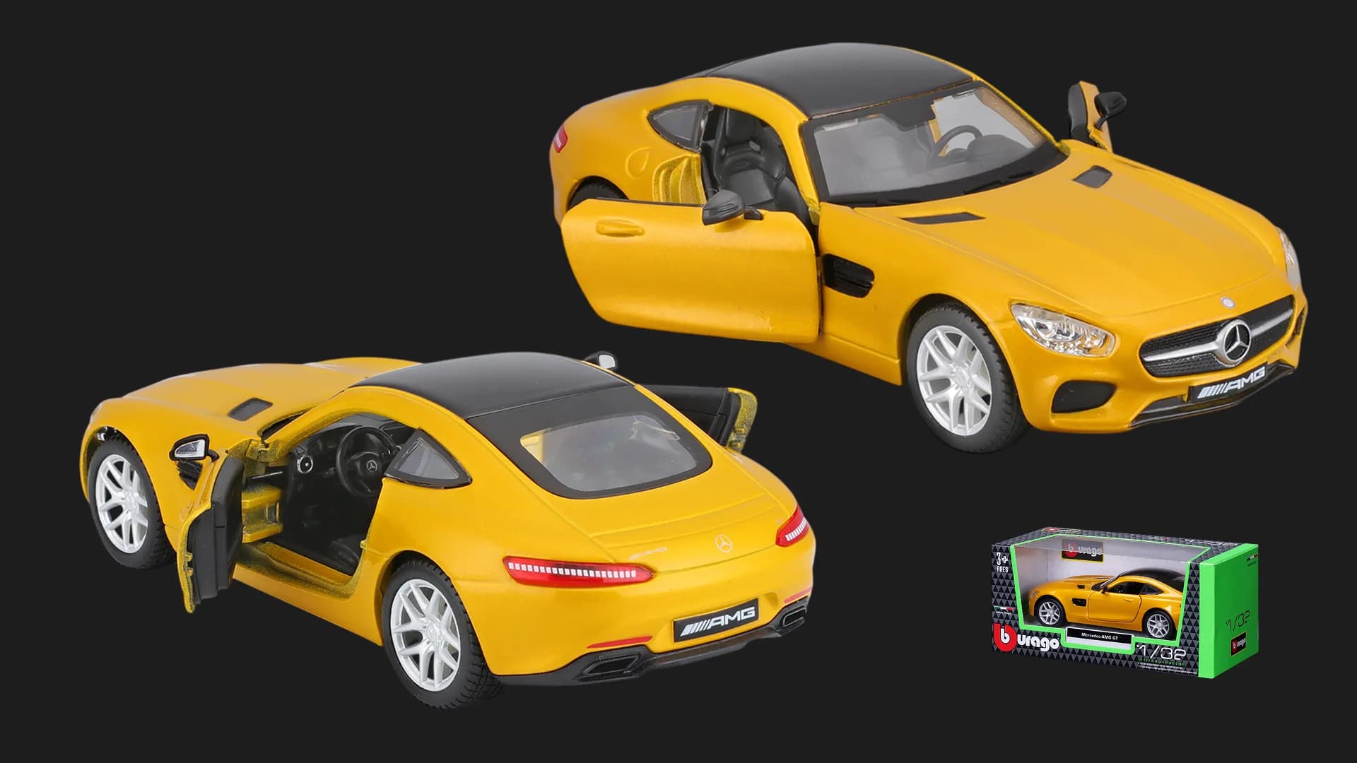 Автомодель Bburago Mercedes-AMG GT в ассортименте (1:32) (18-43065)