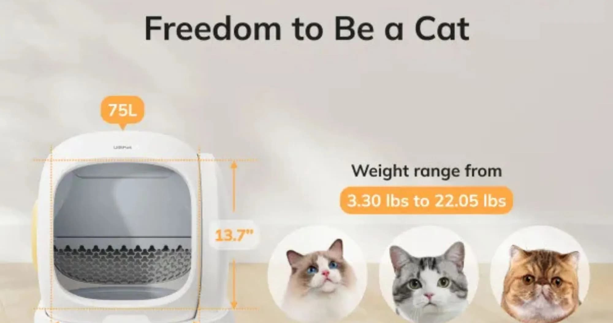 Смарт-лоток для животных UBPet UCAT C20 (White)