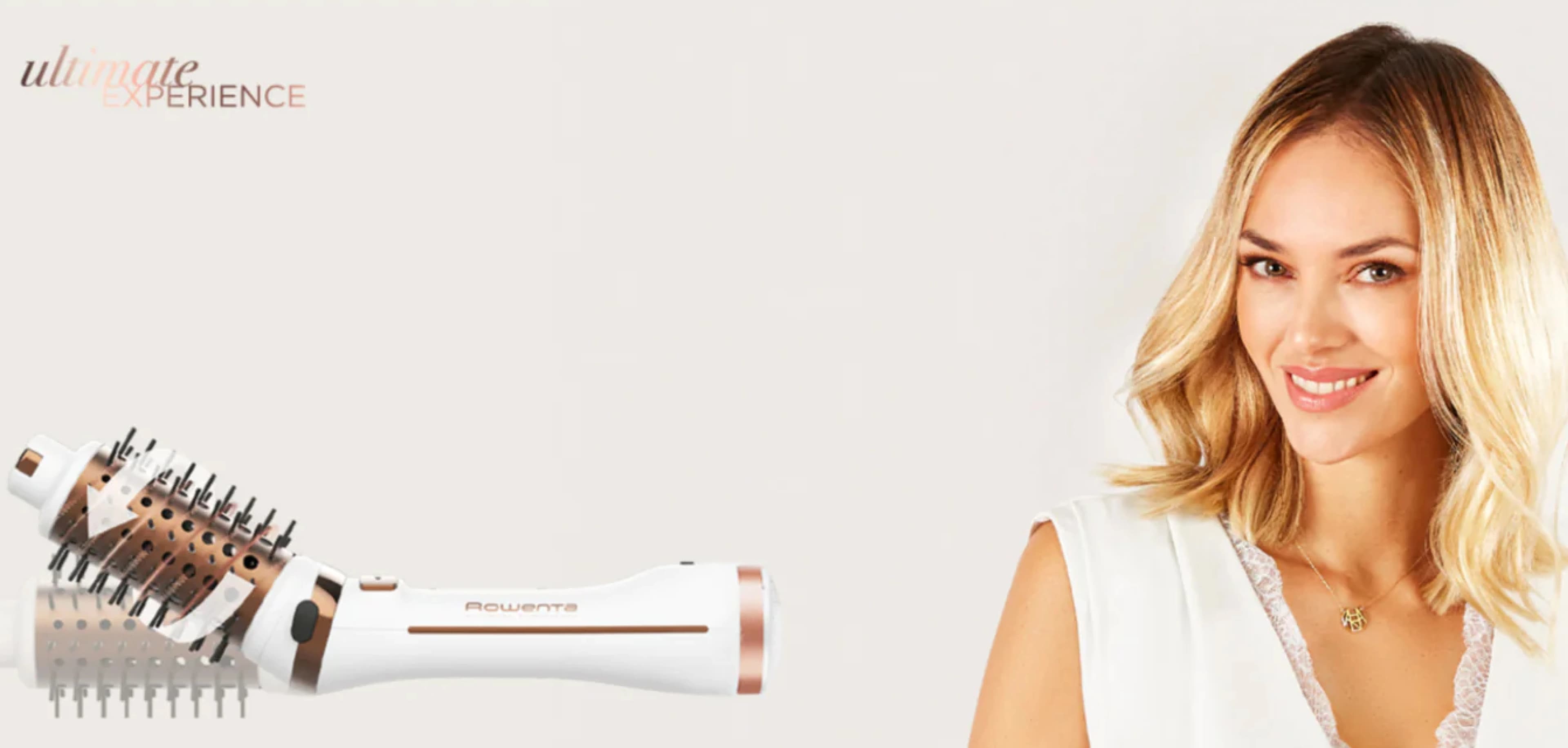 Фен-щетка Rowenta Activ Ultimate Care (White/Gold)
