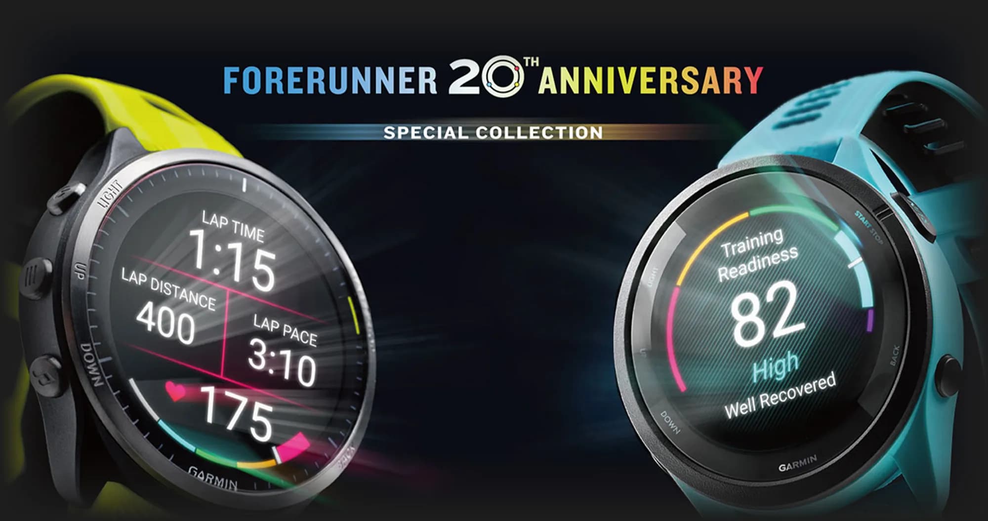 Garmin Forerunner 265 Black Bezel with Aqua Case and Aqua/Black Silicone Band