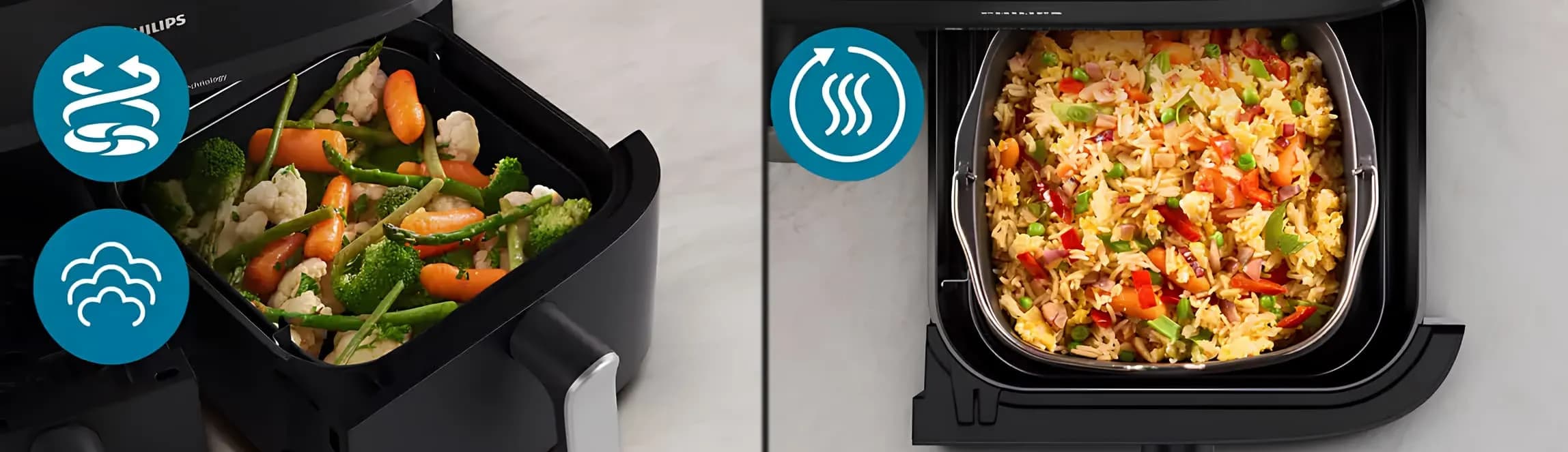 Мультипечь Philips Dual Basket Airfryer 5000 Series NA555/00