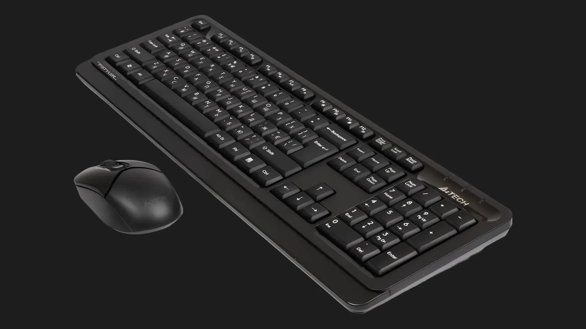 Комплект беспроводной клавиатуры + мышь A4Tech FG1012S (Black)