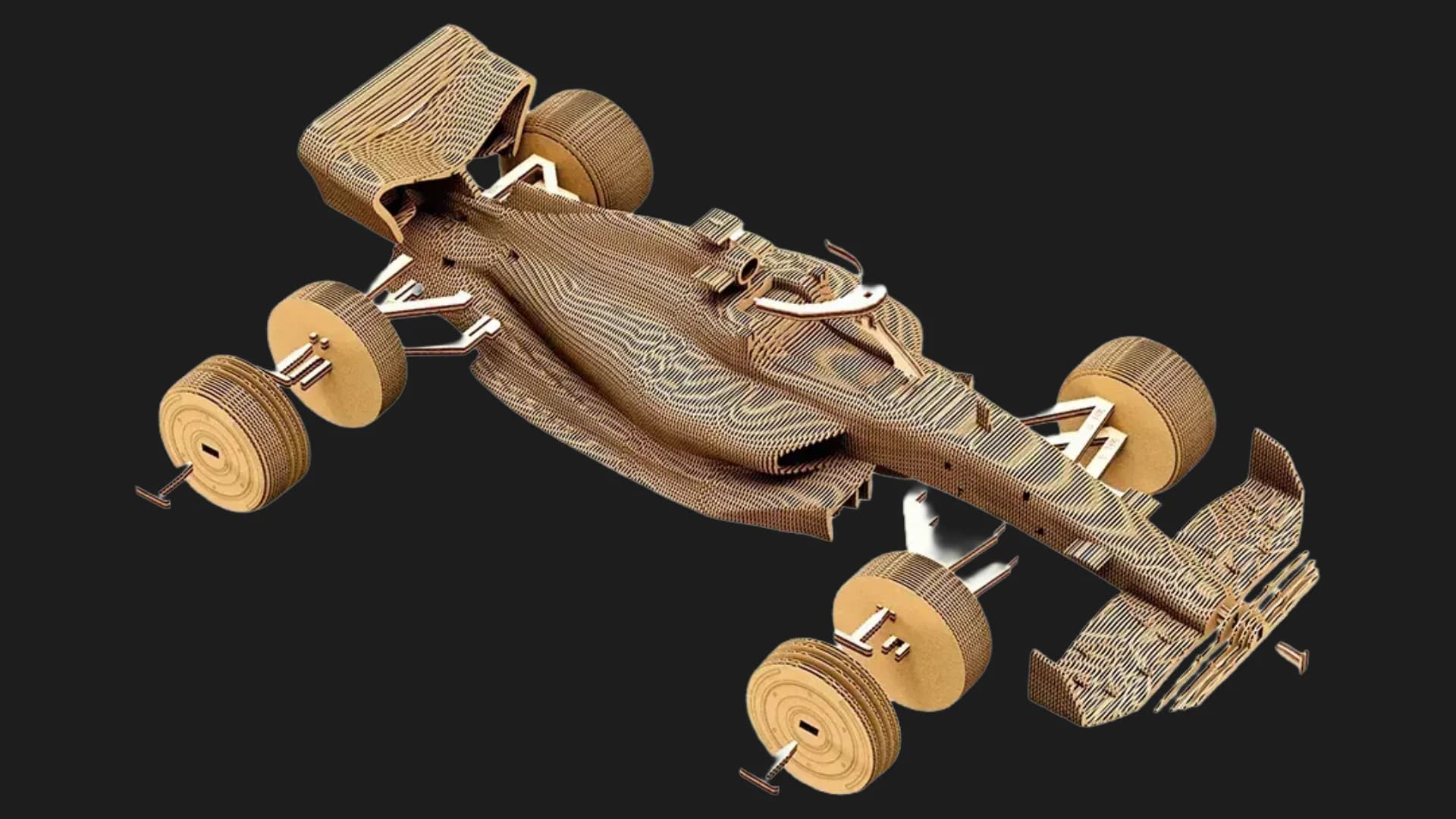 Картонный 3D пазл-конструктор Cartonic Racing Car (CARTRAC)