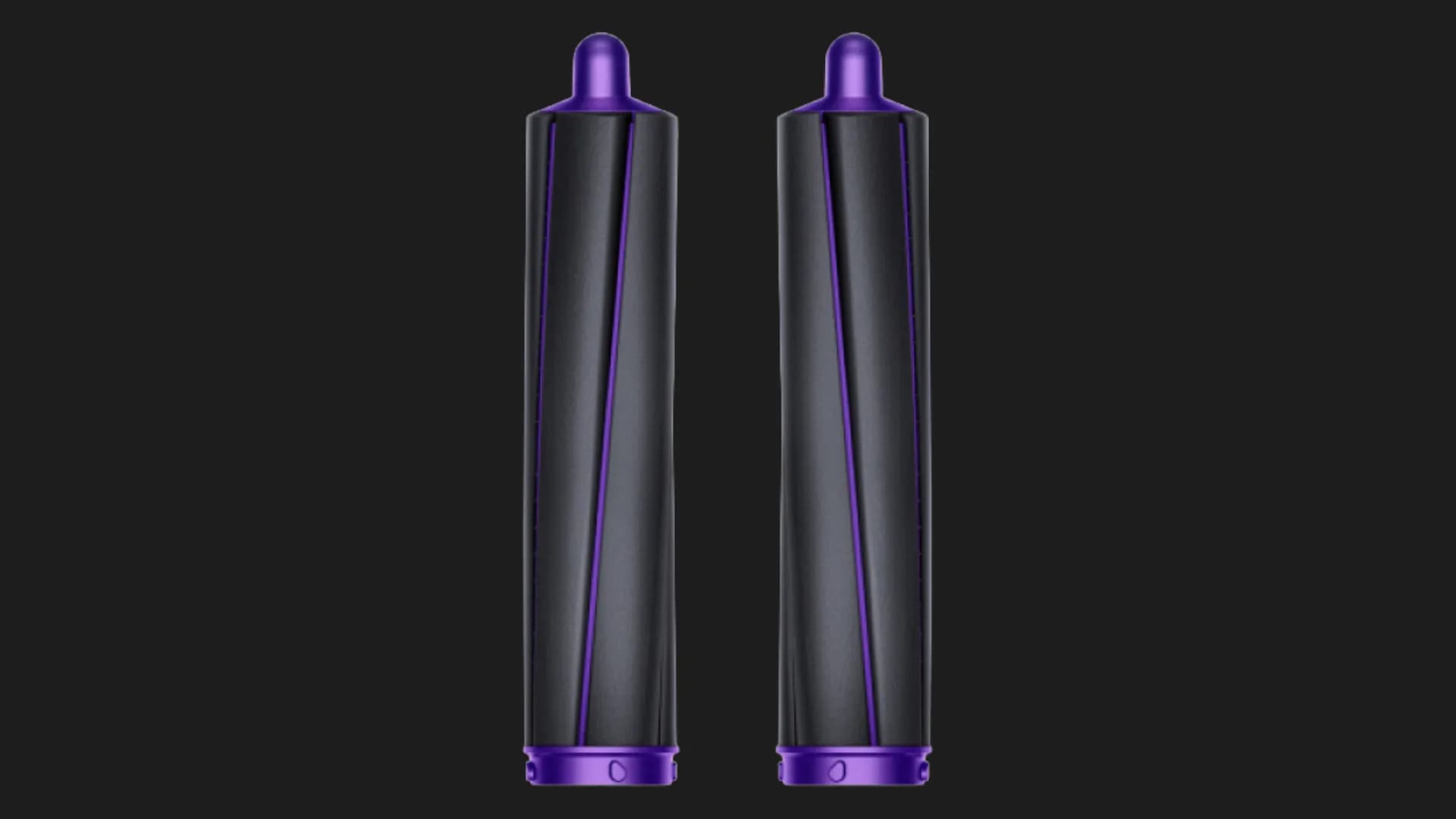 Длинные цилиндрические насадки для стайлера Dyson Airwrap 20mm (2шт) (Black/Purple)