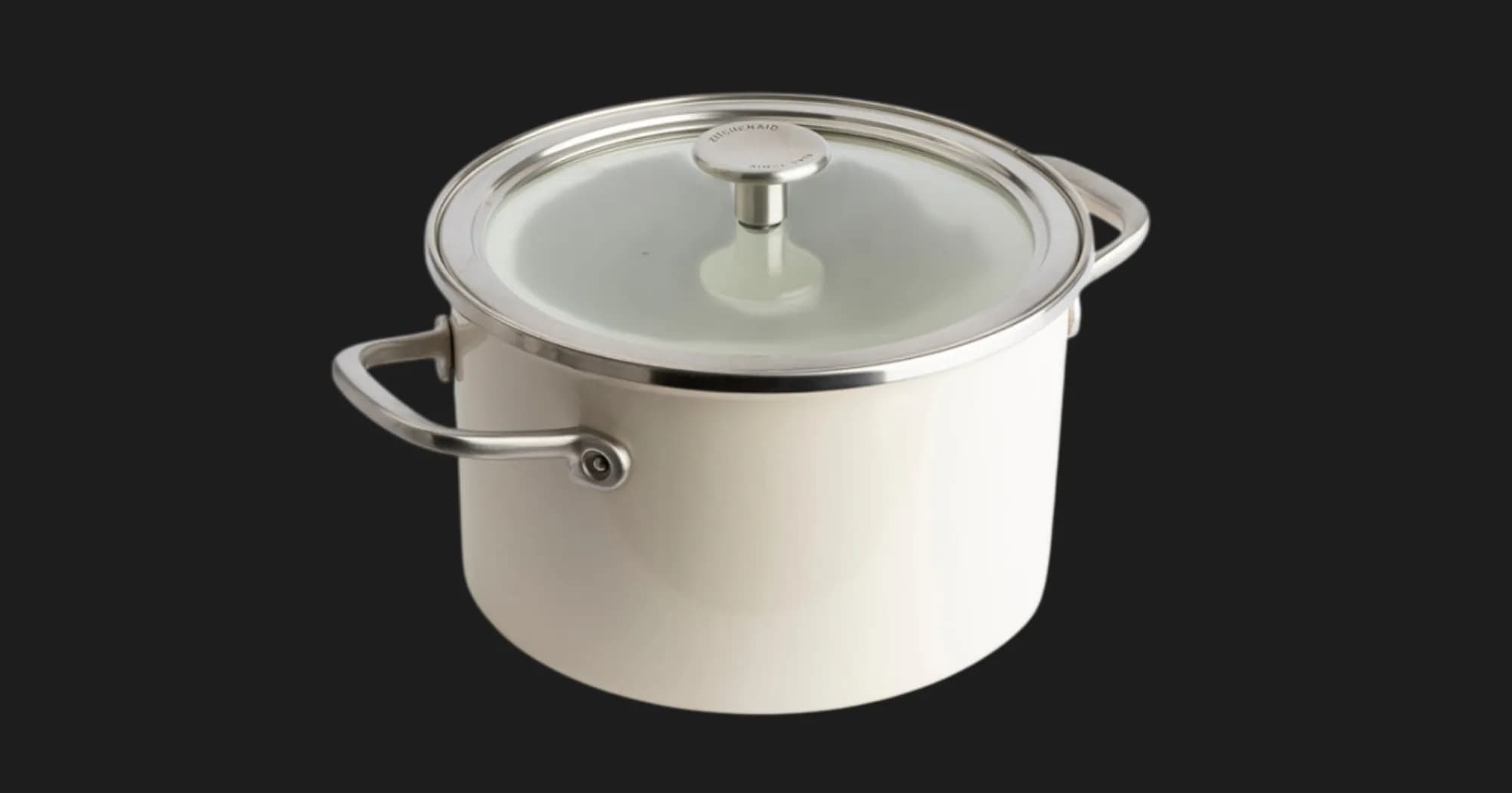Кастрюля с крышкой KitchenAid Steel Core, 24 см, 6 л (Red) (CC003270-001)