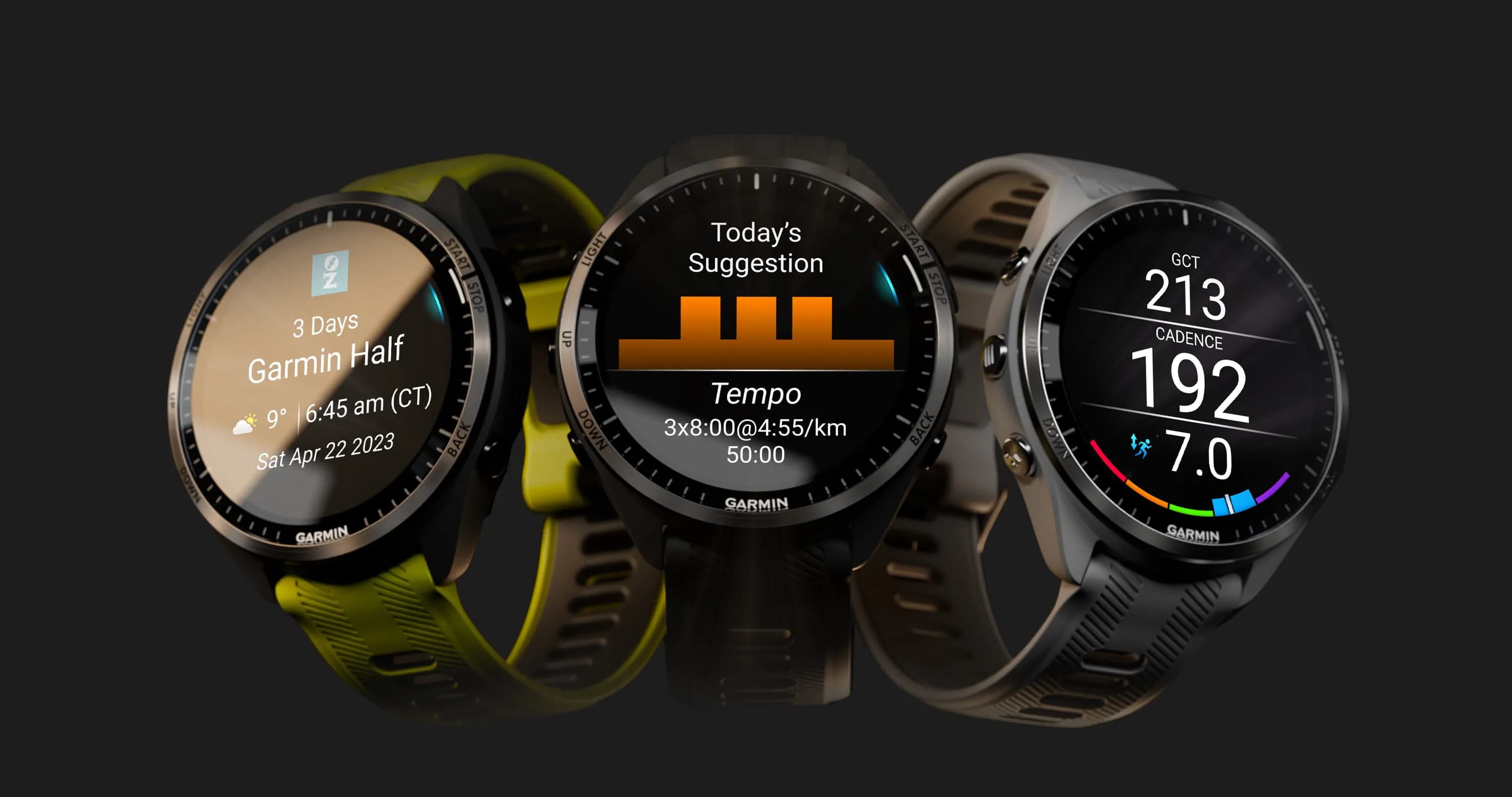Garmin Forerunner 965 Carbon Gray DLC Titanium Bezel, Black Case, Black/Powder Gray Silicone Band