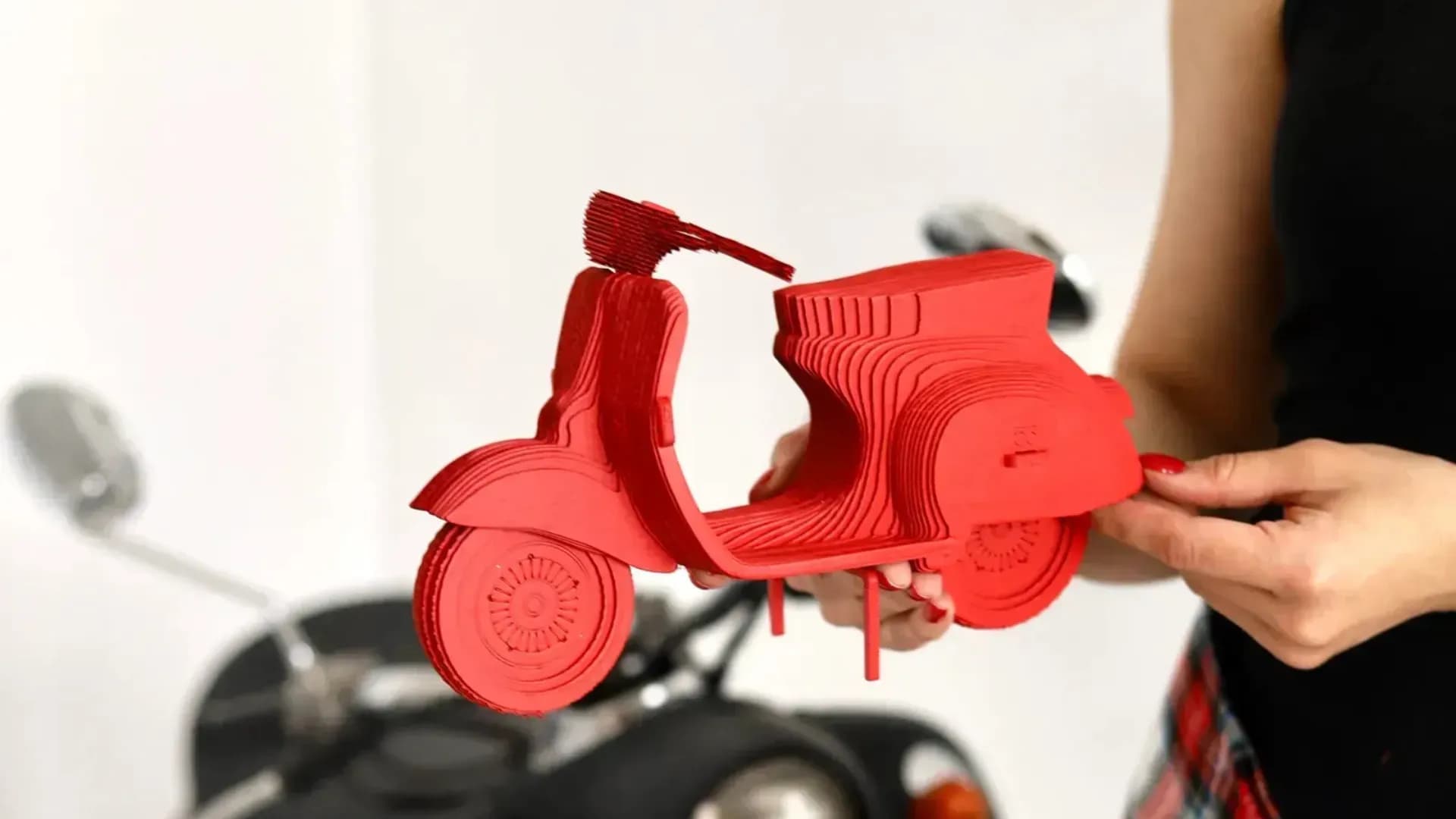 Картонный 3D пазл-конструктор Cartonic Скутер (Scooter) (CARTSCOO)