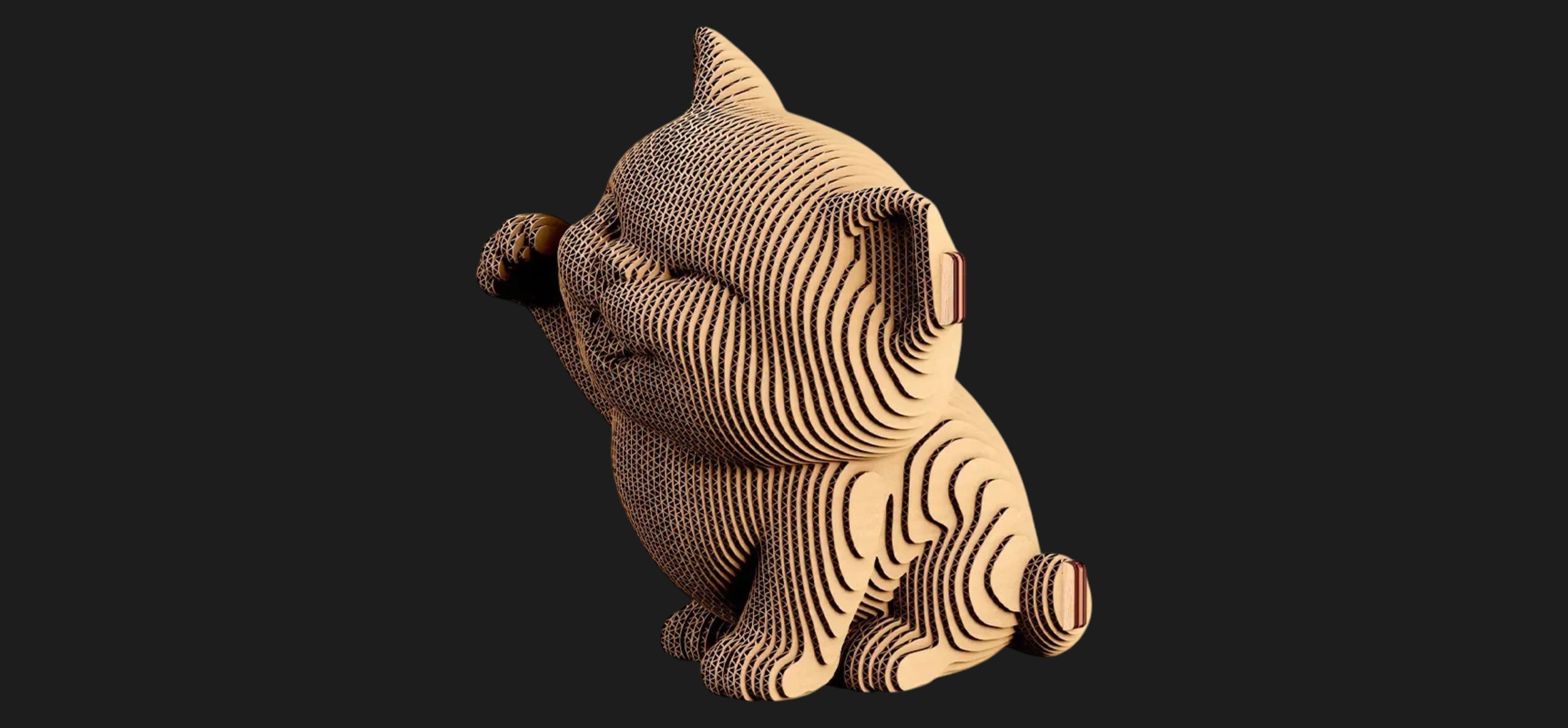 Картонный 3D пазл-конструктор Cartonic Maneki kitten (CARTMNMANE)