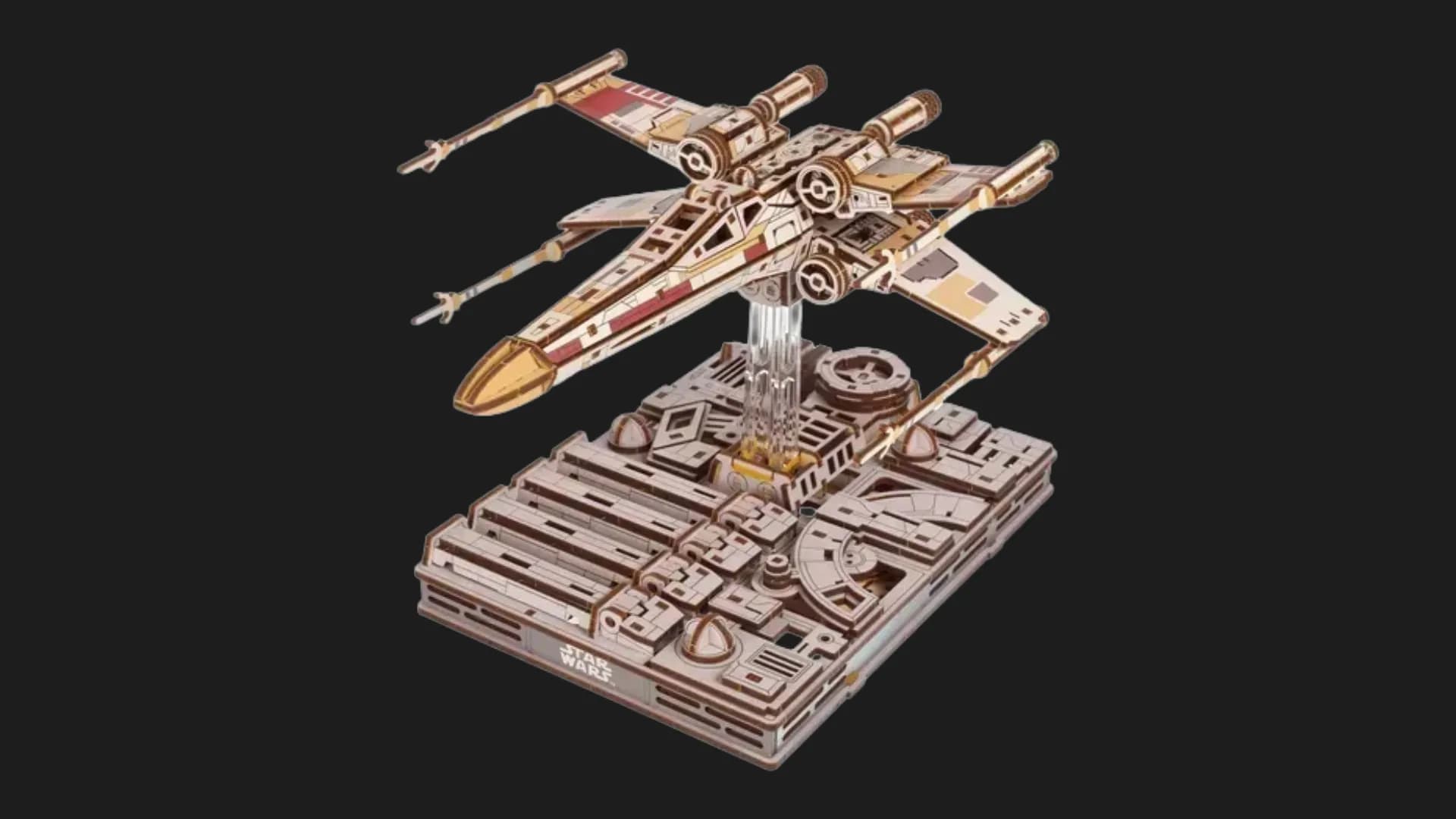 Деревянный 3D конструктор UGEARS Истребитель X-Wing Люка Скайуокера (70269)