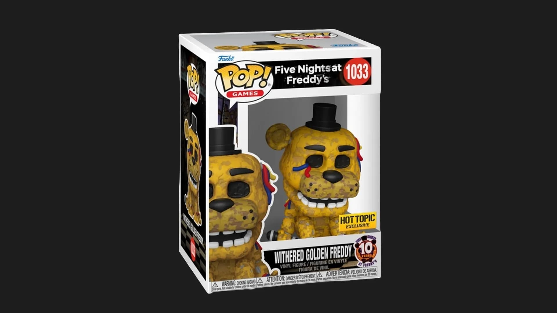 Фигурка Funko Pop! серии 5 ночей в Фредди — Поломанный Золотой Фредди (83091)