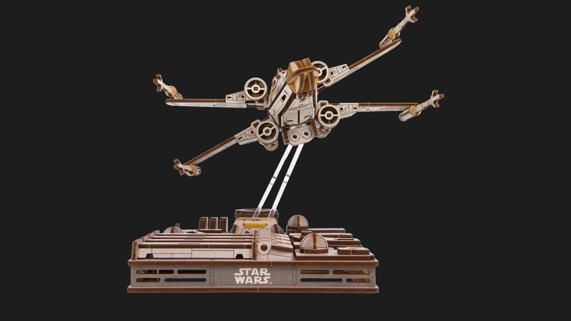 Деревянный 3D конструктор UGEARS Истребитель X-Wing Люка Скайуокера (70269)