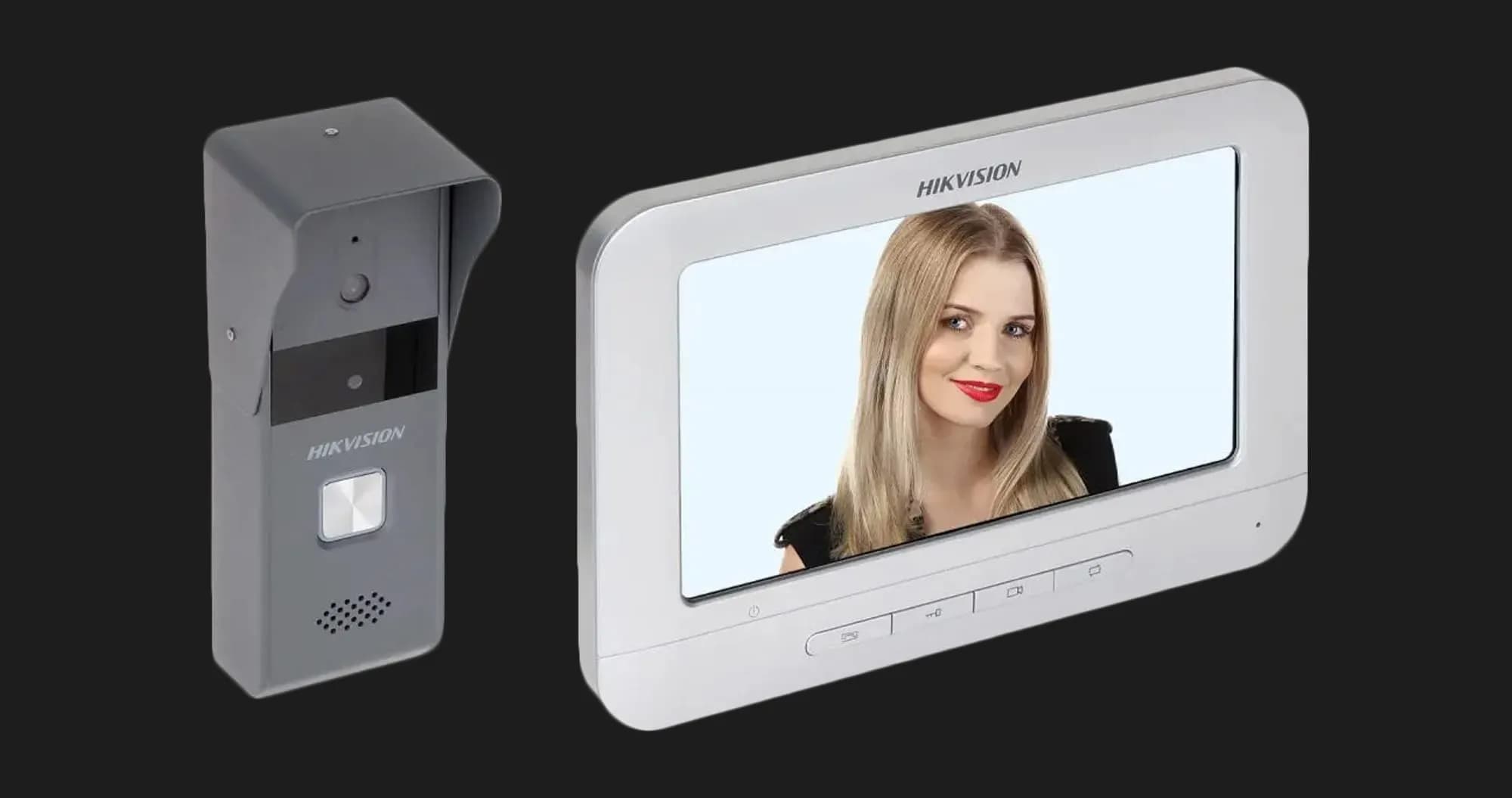 Комплект видеодомофона Hikvision DS-KIS203T (White)
