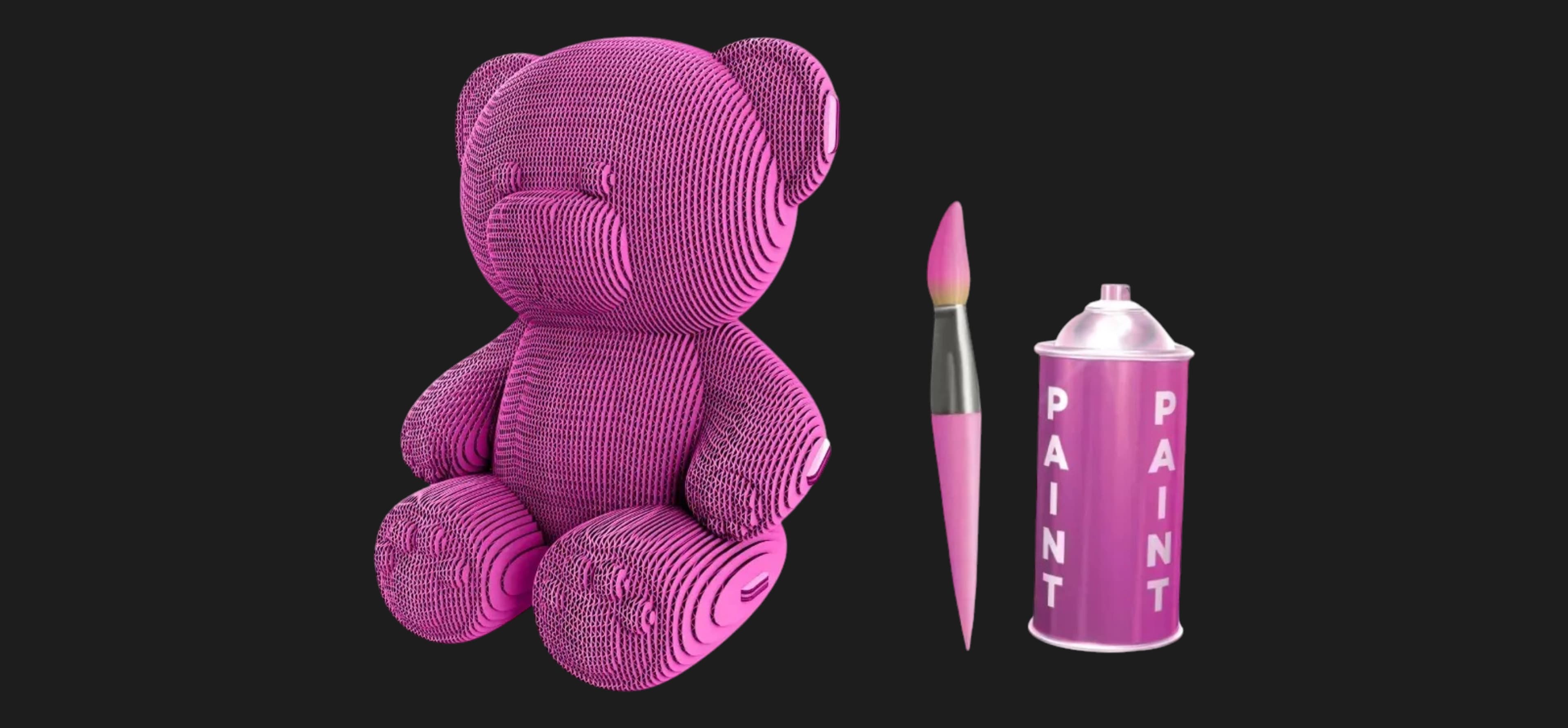 Картонный 3D пазл-конструктор Cartonic Плюшевый Мишка (Teddy bear) (CARTTEDDY)