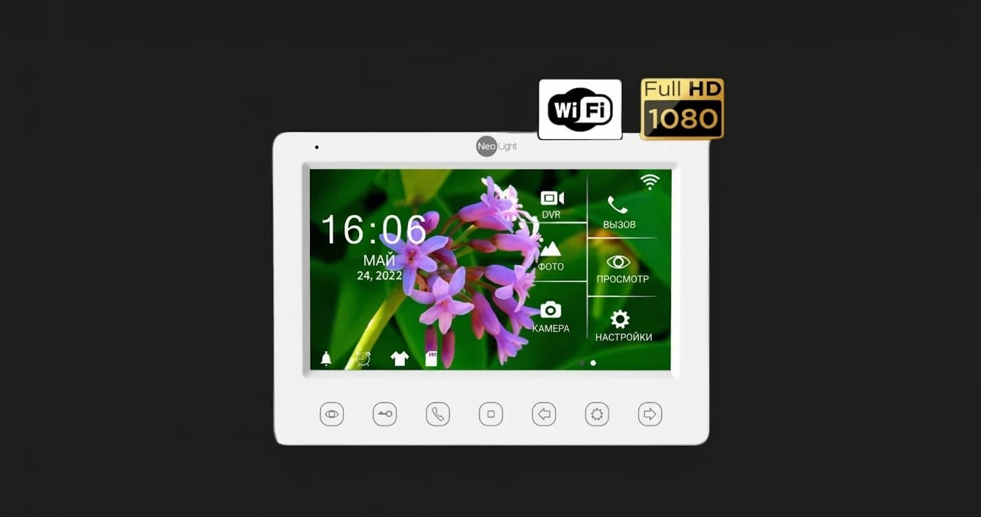 Видеодомофон Neolight Kappa + HD WF (Black)