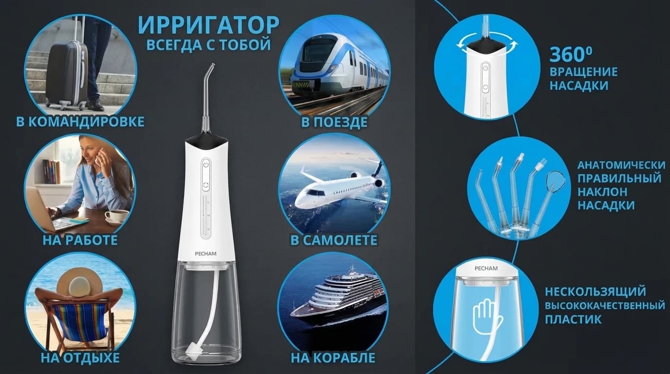Ирригатор Pecham Travel PC-5240 (White)
