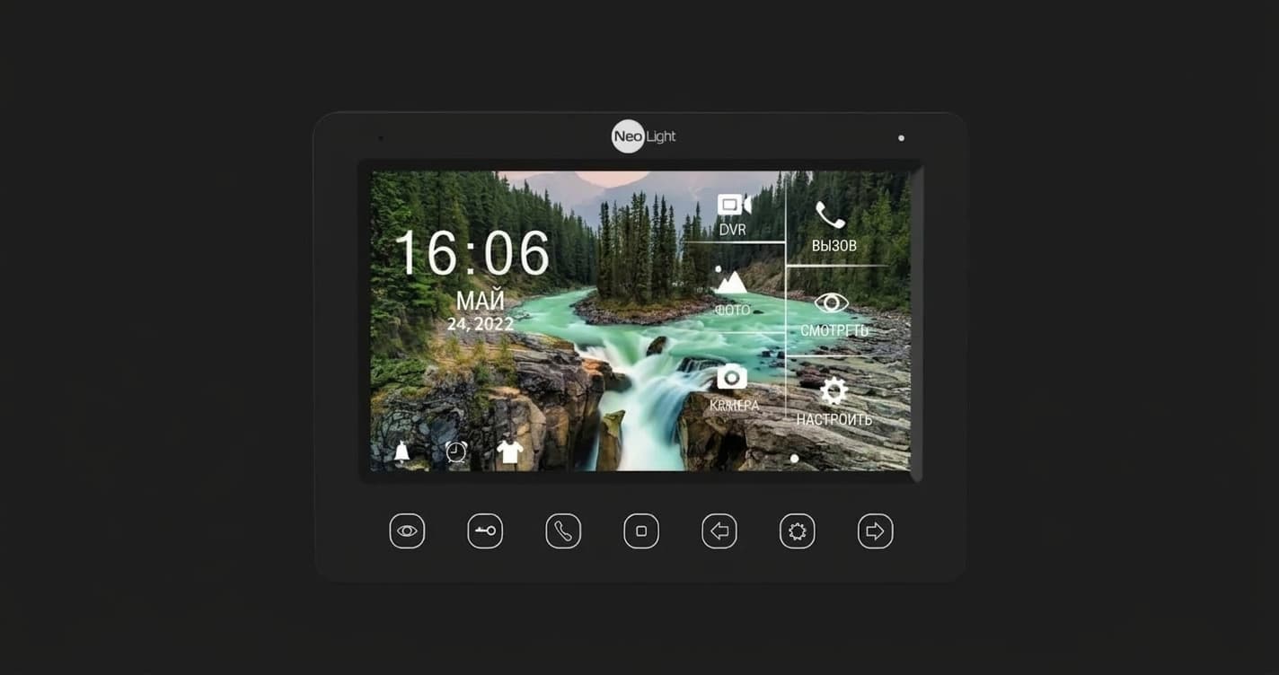 Видеодомофон Neolight Kappa + HD WF (Black)