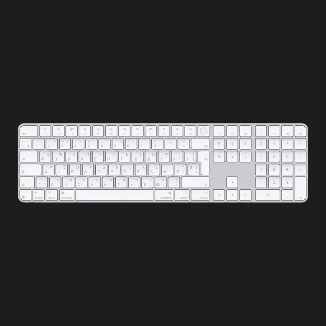 Полноразмерная клавиатура Apple Magic Keyboard with Touch ID USB–C, White