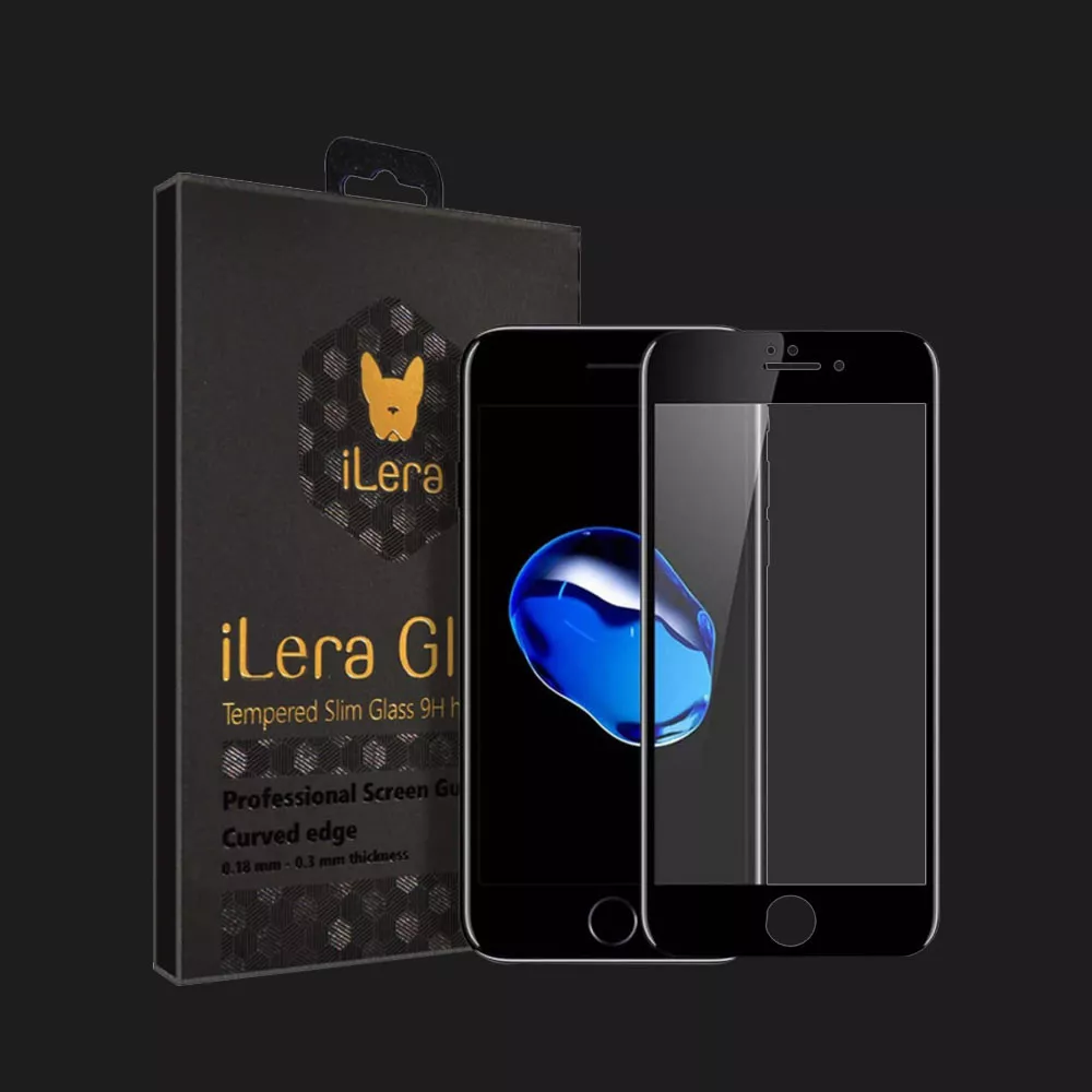 Защитное стекло iLera для iPhone 8 / 7 / SE, Black