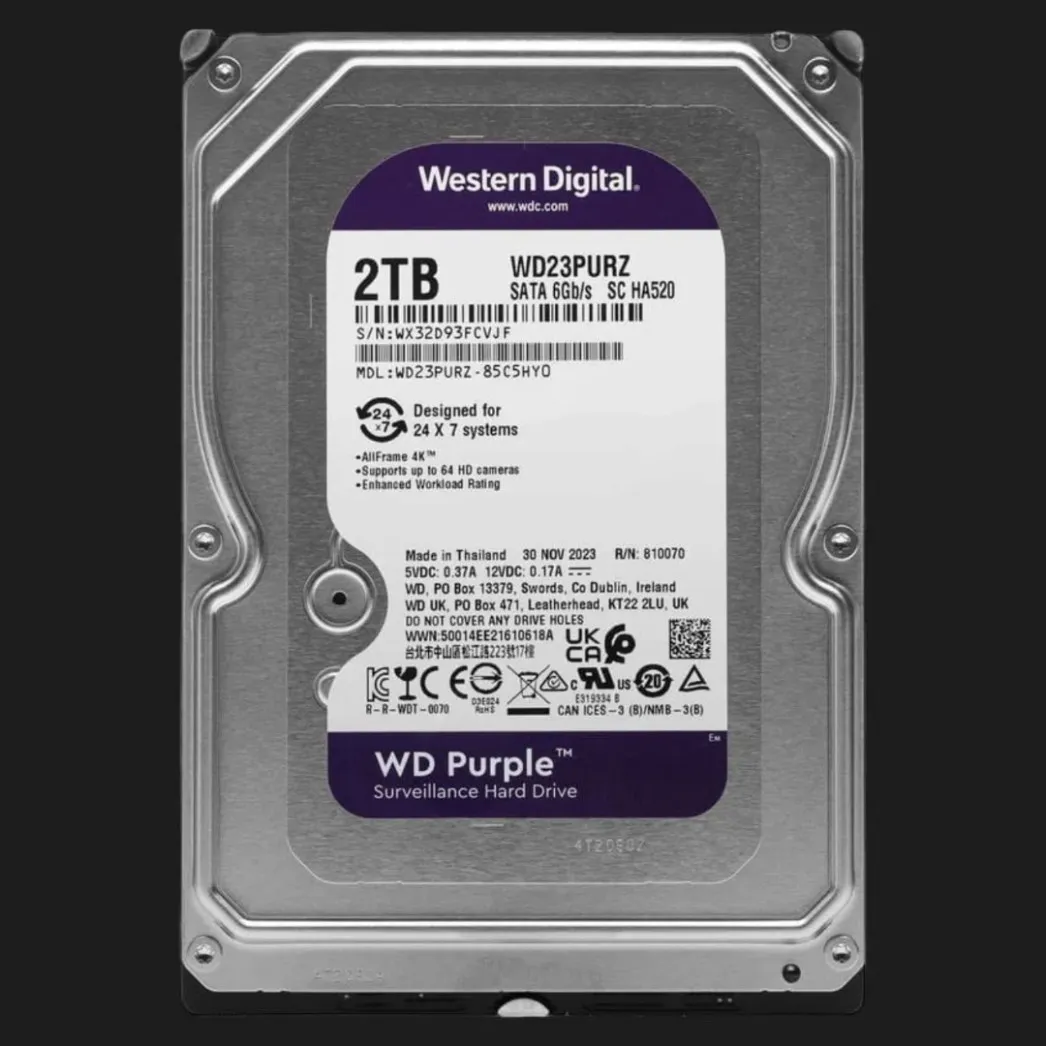 Жесткий диск Western Digital Purple 3.5" 64MB 5400rpm