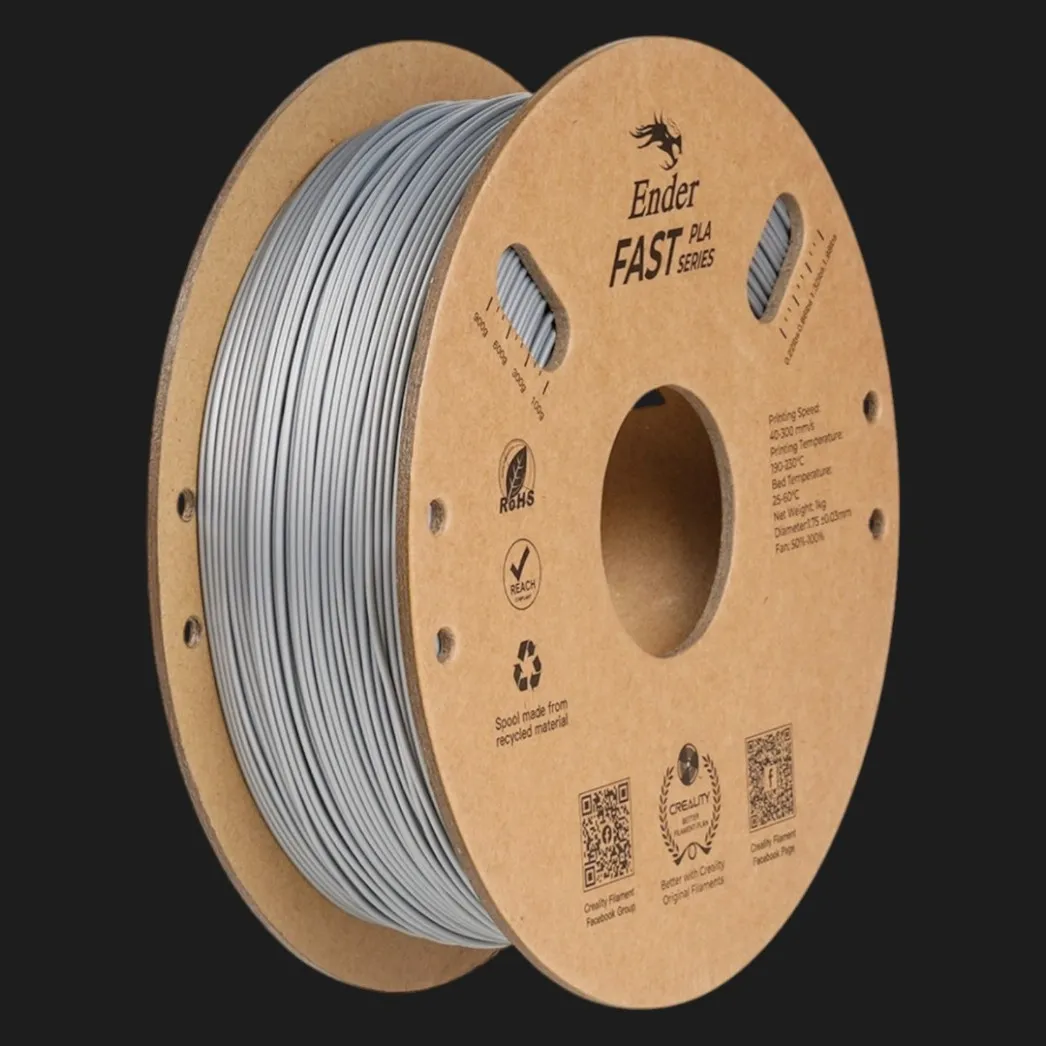 Пластик (Filament) CREALITY Ender Fast PLA 1кг 1.75мм Серебристый