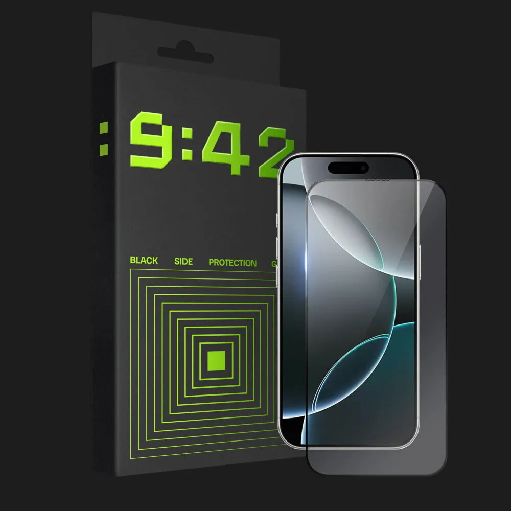 Защитное стекло 9:42 BlackSide для iPhone 17/16 Pro