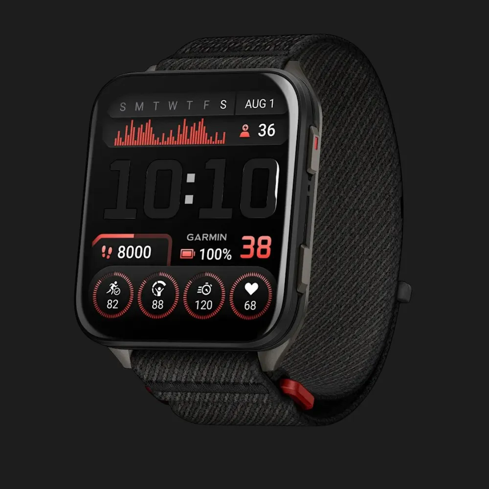 Garmin Venu X1 Black with Slate Titanium Caseback and Black ComfortFit Nylon Band