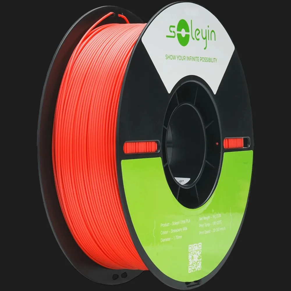 Пластик (Filament) Soleyin ULTRA PLA 1кг 1.75мм Клубнично-молочный