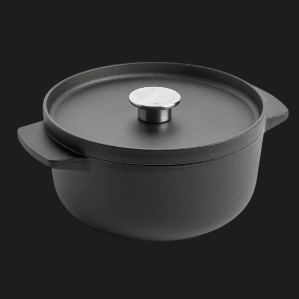 Кастрюля чугунная с крышкой KitchenAid Matte Oven-to-table, 22 см, 3,3 л