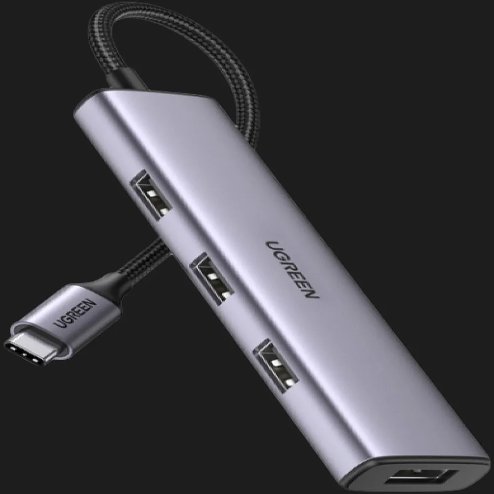 Переходник UGREEN CM473 4-in-1 USB Type-C to 4xUSB 3.0 HUB