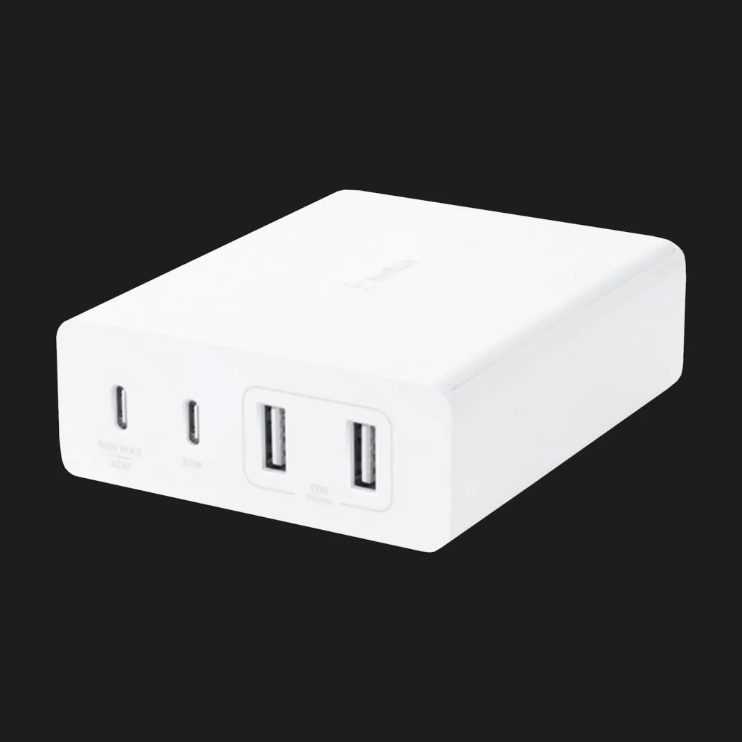 Зарядное устройство Belkin 4-Port GaN 108W 2x USB-C, 2x USB-A