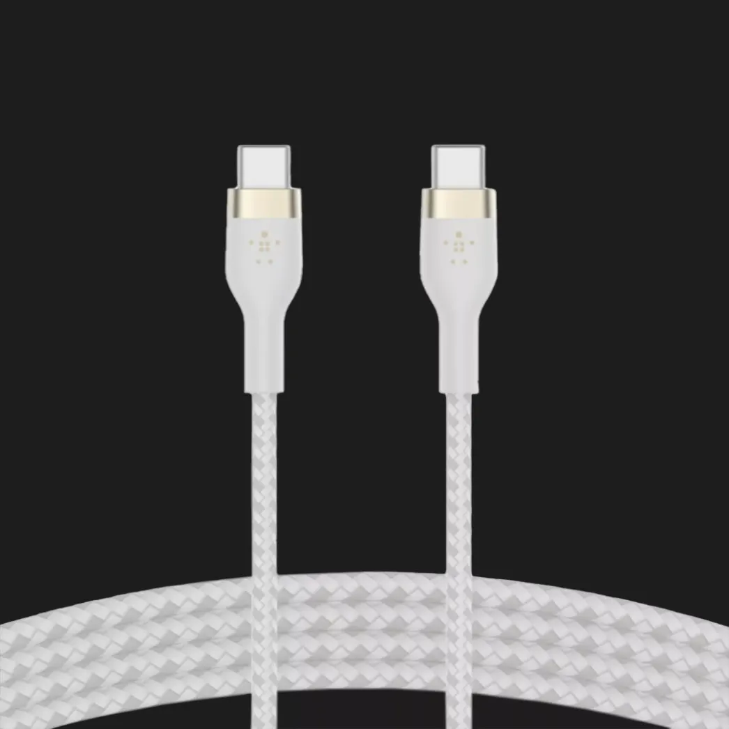 Кабель Belkin Braided Silicone USB-C 1m, White