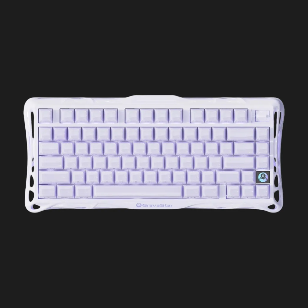 Клавиатура механическая GravaStar Mercury K1 80keys GravaStar x Kailh Cheery Pink BT/WL/USB (Lavender Violet) (GSK1_PL)